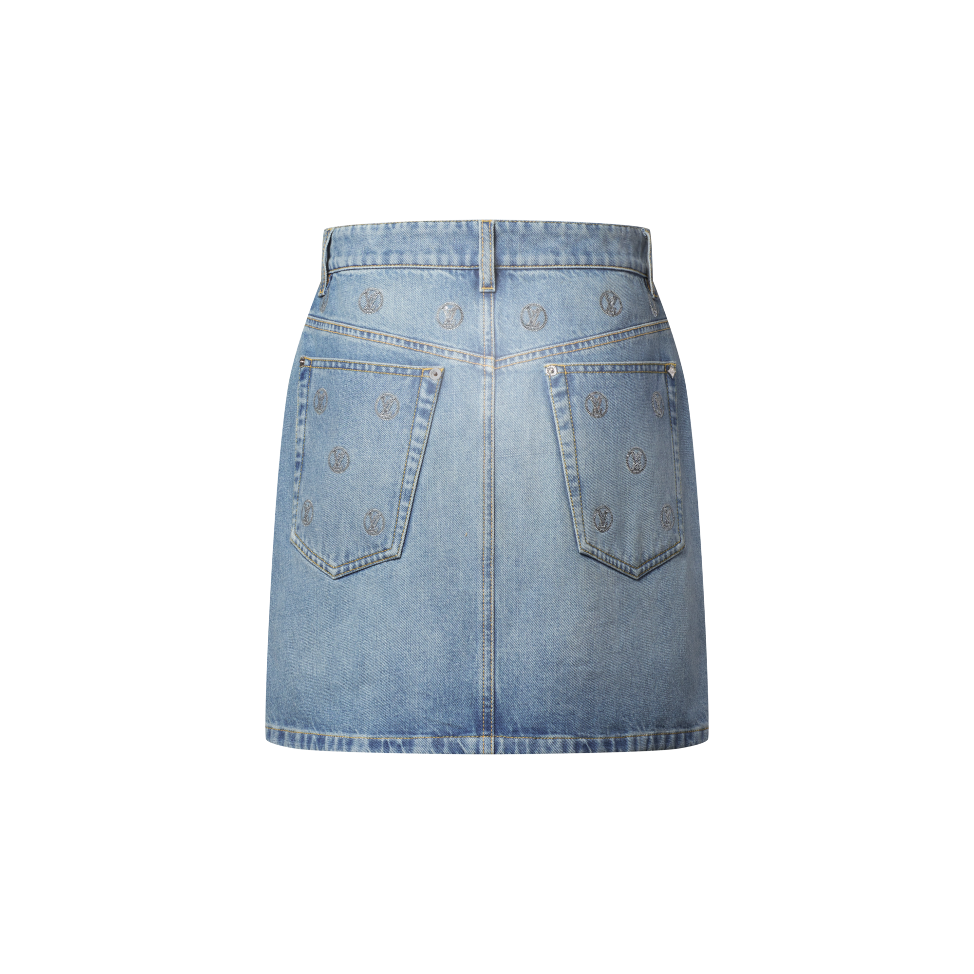 Minigonna in denim con paillettes e firme  Donna Abbigliamento Gonne e Shorts | LOUIS VUITTON (Zoom prodotto)