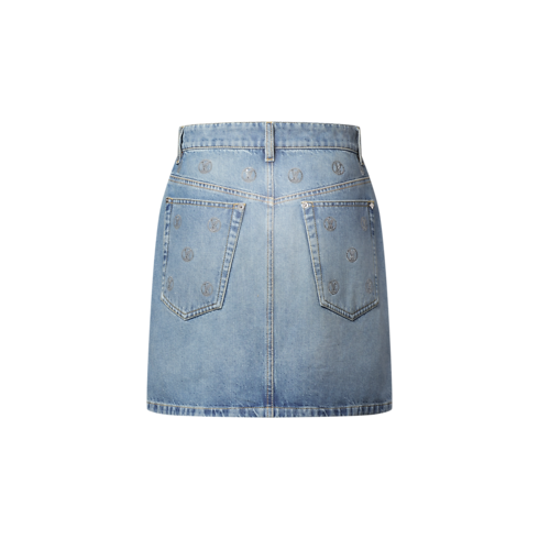 Minigonna in denim con paillettes e firme Donna Abbigliamento Gonne e Shorts | LOUIS VUITTON (Zoom prodotto)