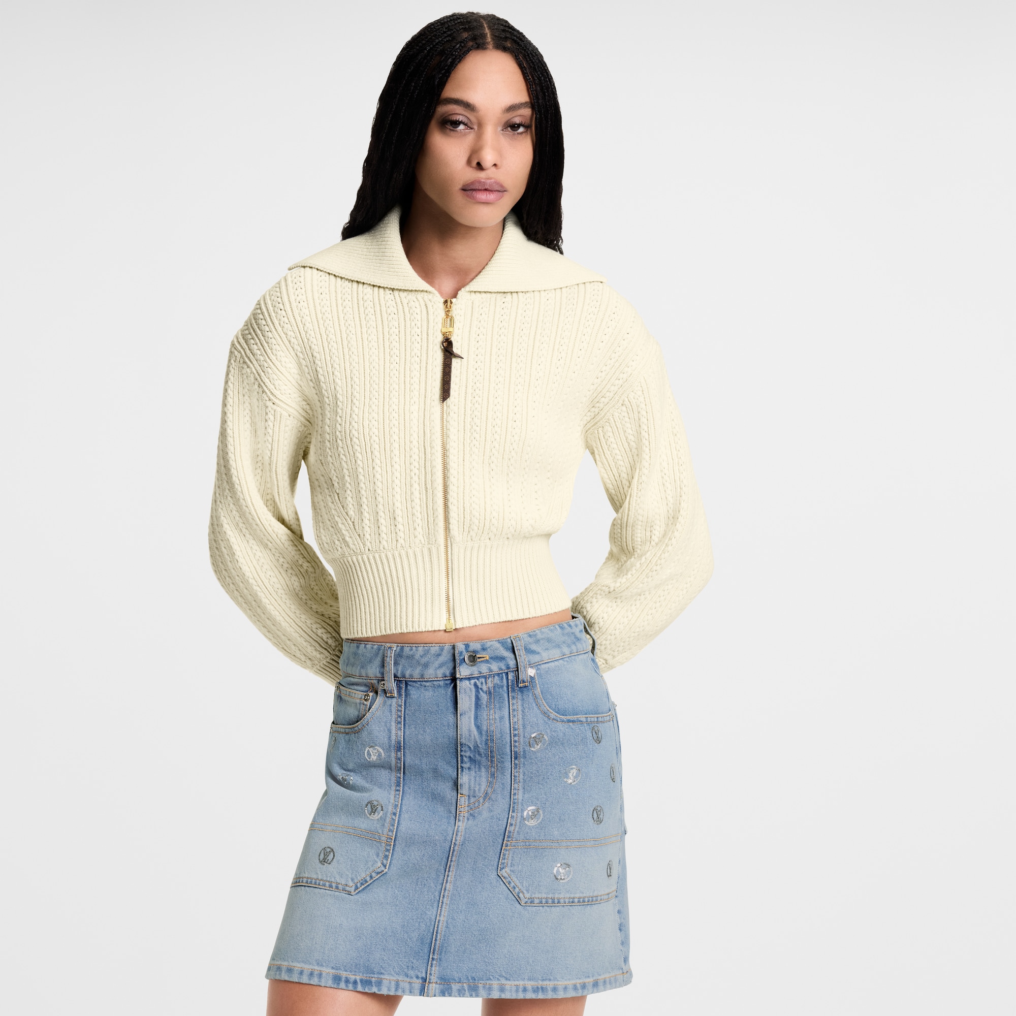 Minigonna in denim con paillettes e firme  Donna Abbigliamento Gonne e Shorts | LOUIS VUITTON (Zoom prodotto)
