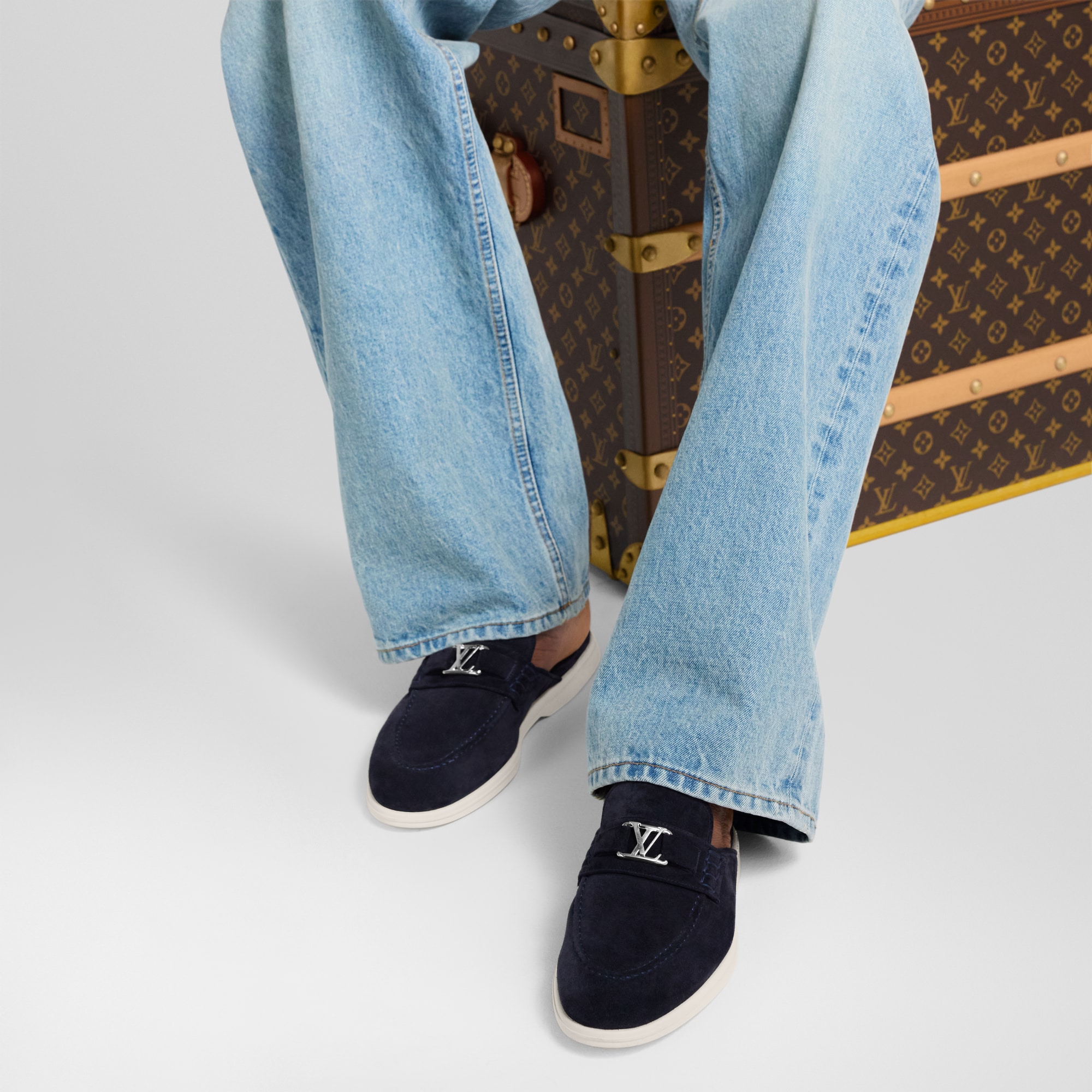 Mocassino aperto sul retro Estate  Uomo Calzature Mocassini | LOUIS VUITTON (Zoom prodotto)