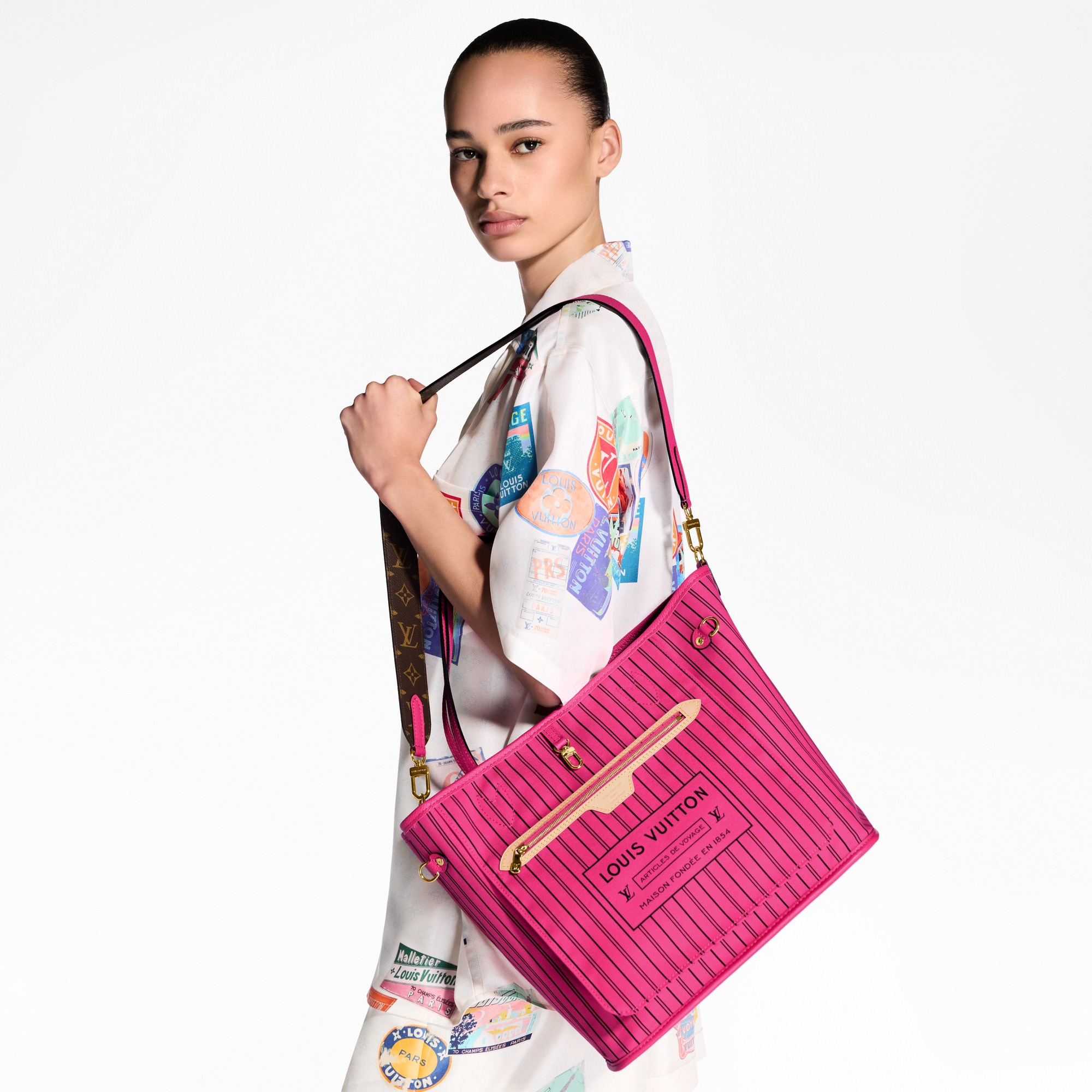 Neverfull Bandoulière Inside Out MM Tela Monogram Borse e Piccola Pelletteria Borse da Donna Icone LV | LOUIS VUITTON (Zoom prodotto)