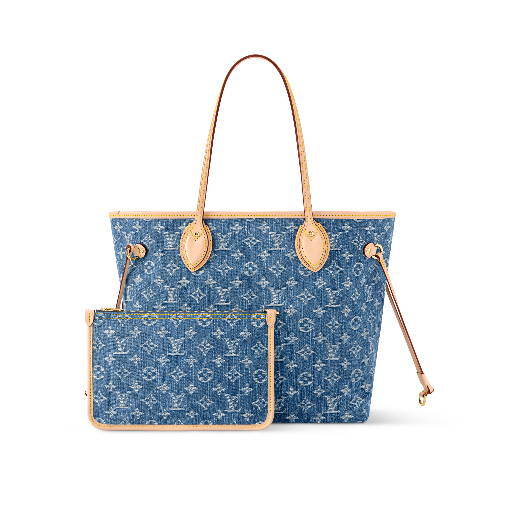 Neverfull MM Monogram Denim Borse e Piccola Pelletteria Borse da Donna Icone LV | LOUIS VUITTON (Zoom prodotto)