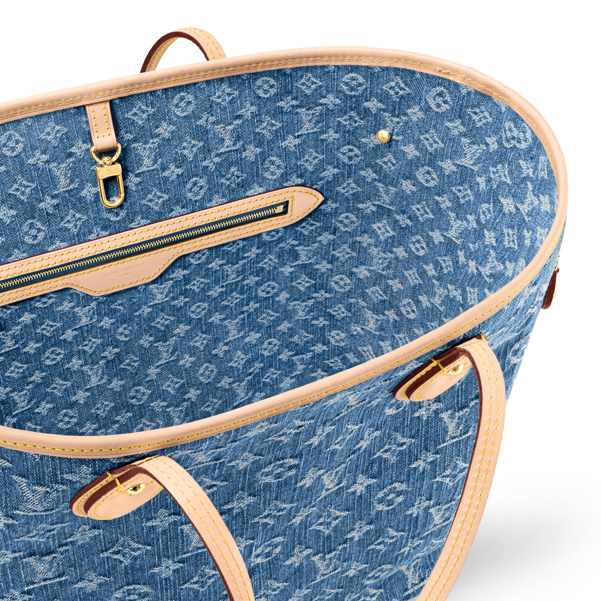 Neverfull MM Monogram Denim Borse e Piccola Pelletteria Borse da Donna Icone LV | LOUIS VUITTON (Zoom prodotto)