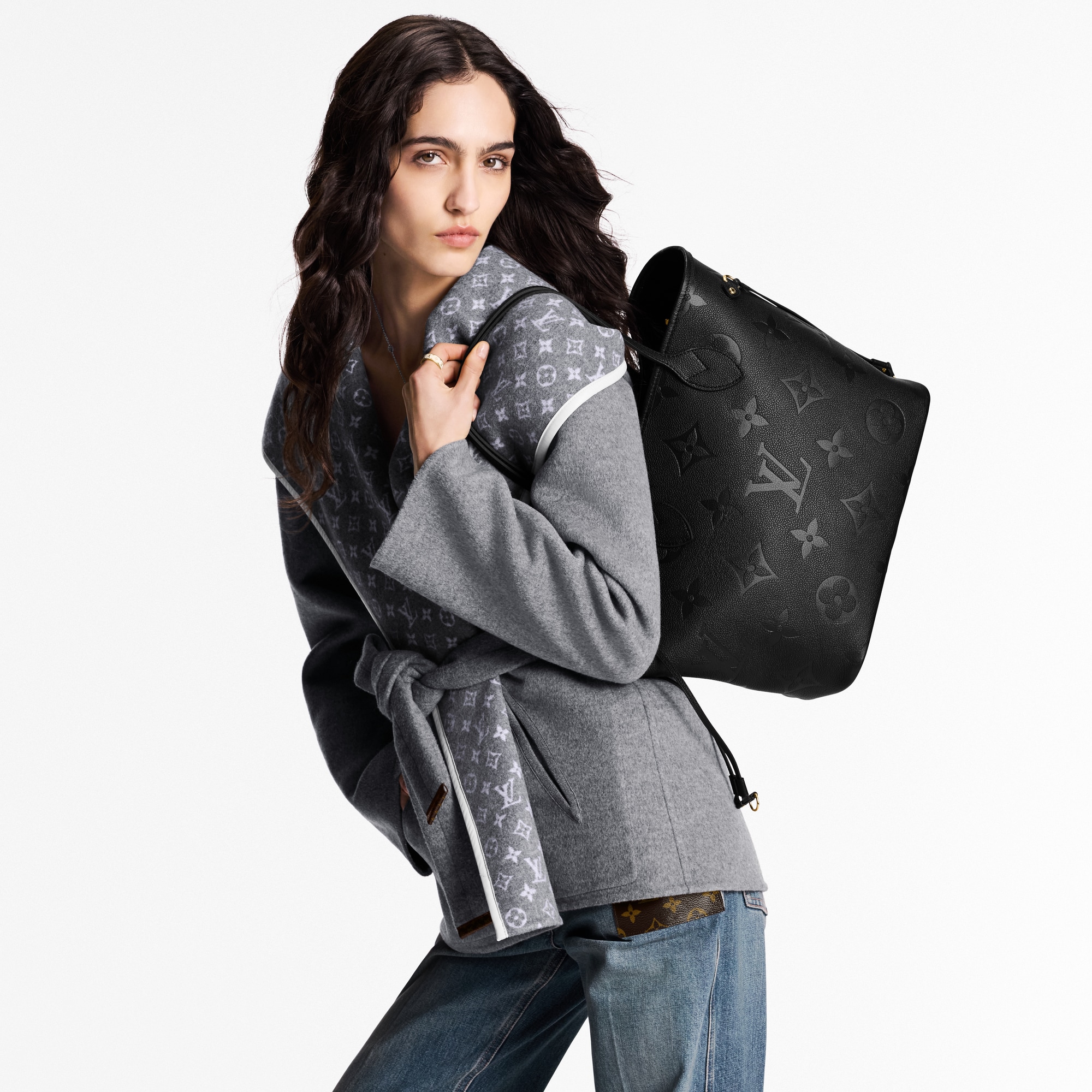 Neverfull MM Pelle Monogram Empreinte Donna Borse da Donna Borse da donna | LOUIS VUITTON (Zoom prodotto)