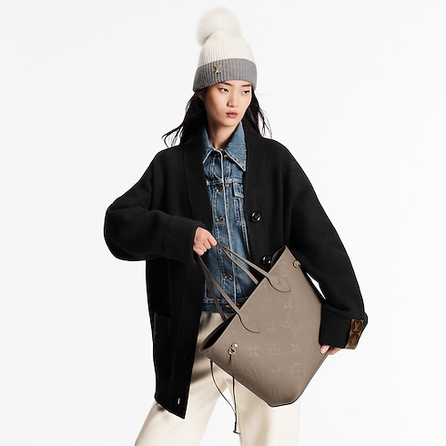 Neverfull MM Pelle Monogram Empreinte Donna Borse da Donna Borse da donna | LOUIS VUITTON (Zoom prodotto)