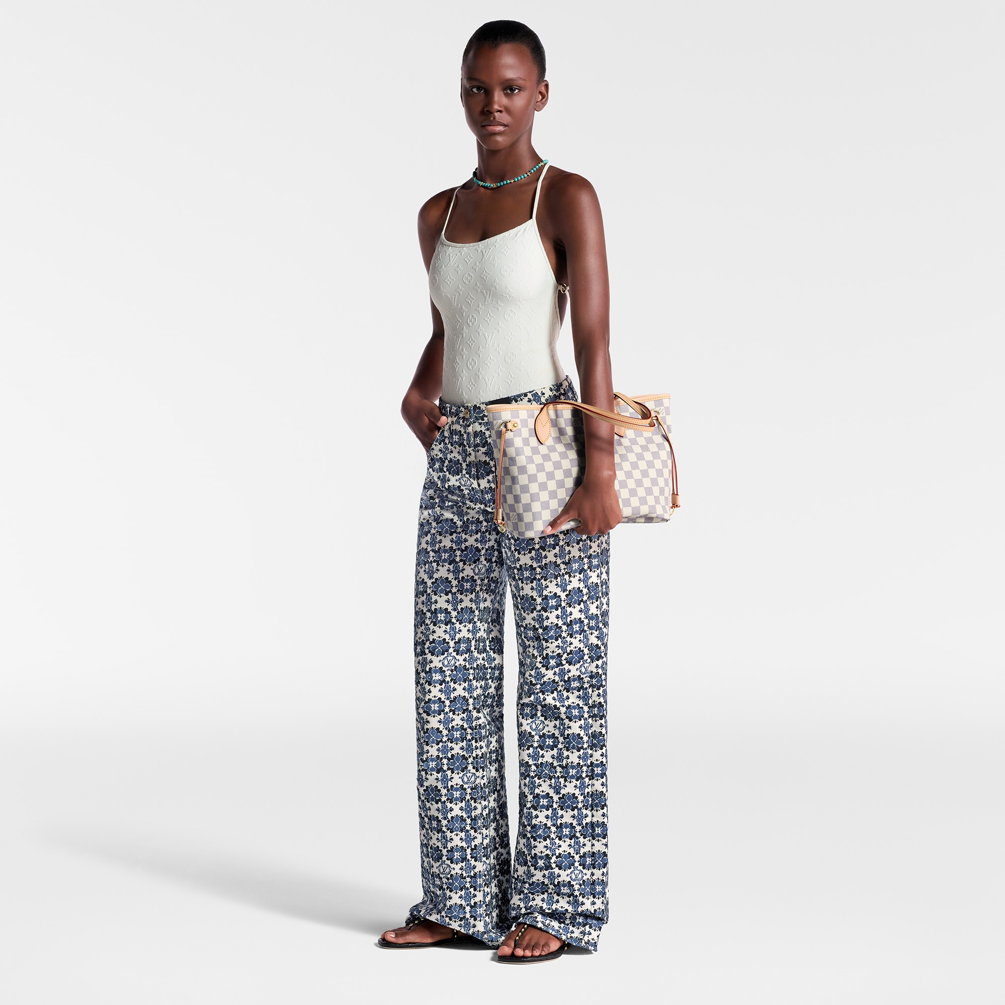 Neverfull PM Tela Damier Azur Donna Borse da Donna Tutte le collezioni | LOUIS VUITTON (Zoom prodotto)