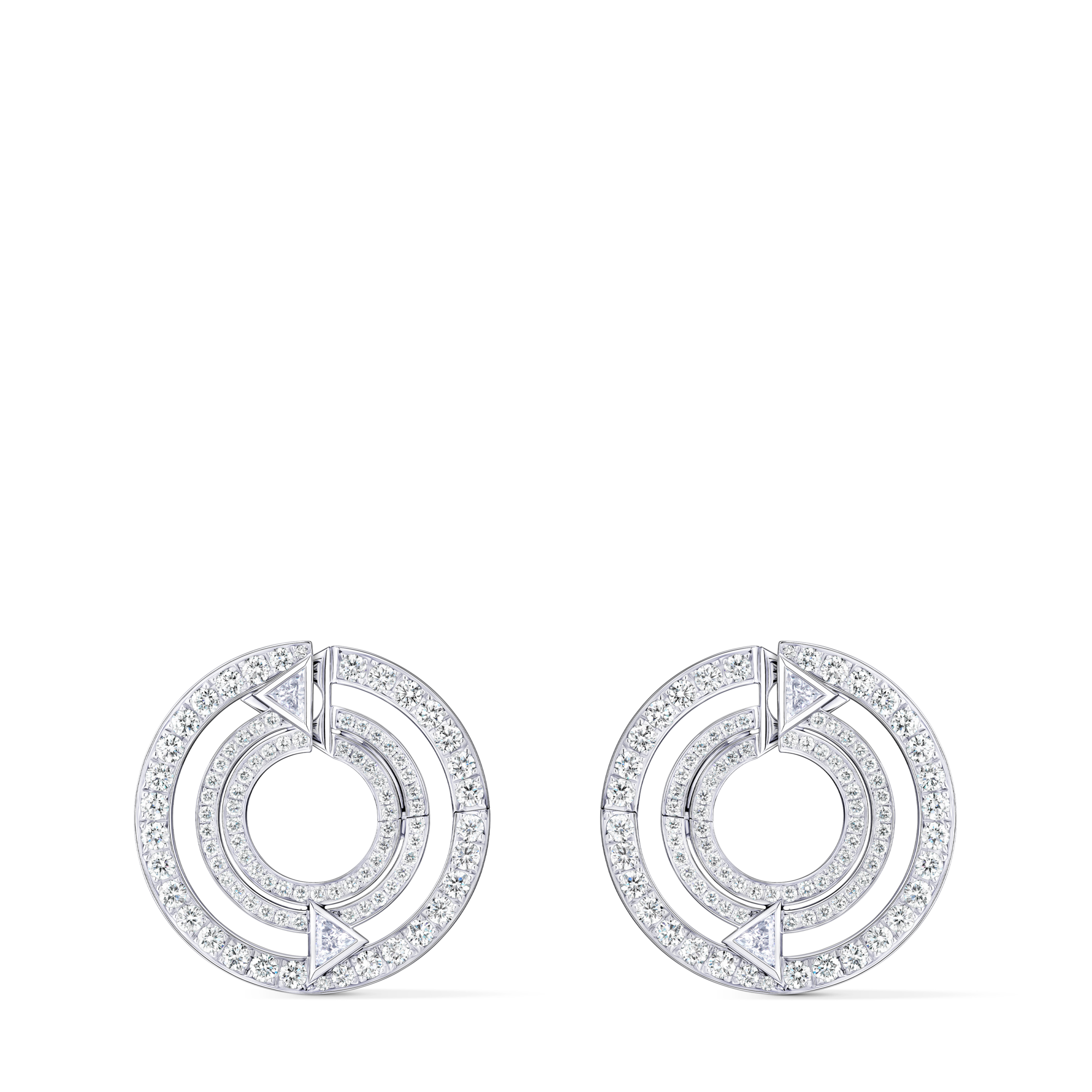 Orecchini a cerchio Pure V, oro bianco e diamanti  Les Extraordinaires Gioielli Orecchini | LOUIS VUITTON (Zoom prodotto)