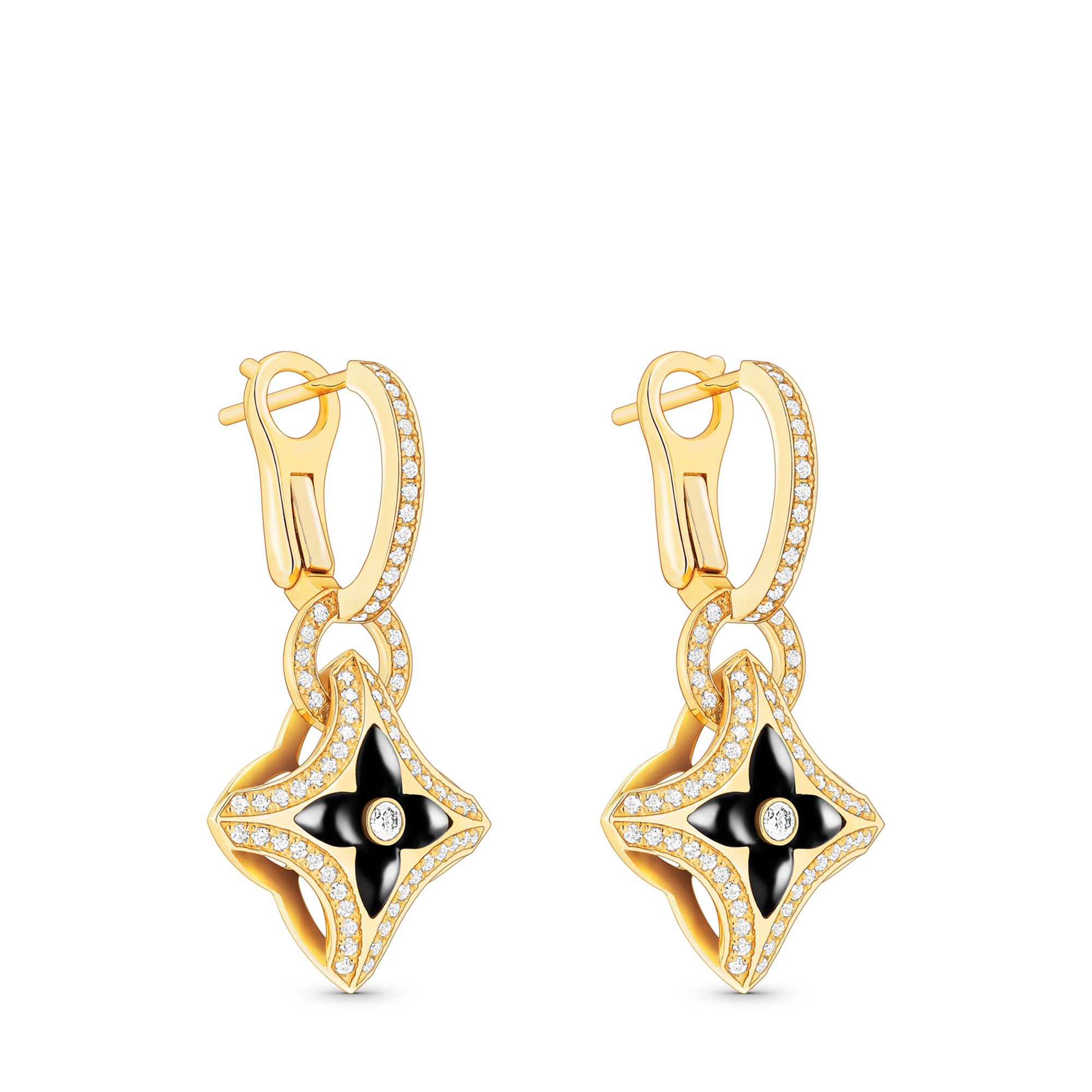 Orecchini Ever Blossom, oro giallo, onice e diamanti  Gioielli Categorie Orecchini | LOUIS VUITTON (Zoom prodotto)