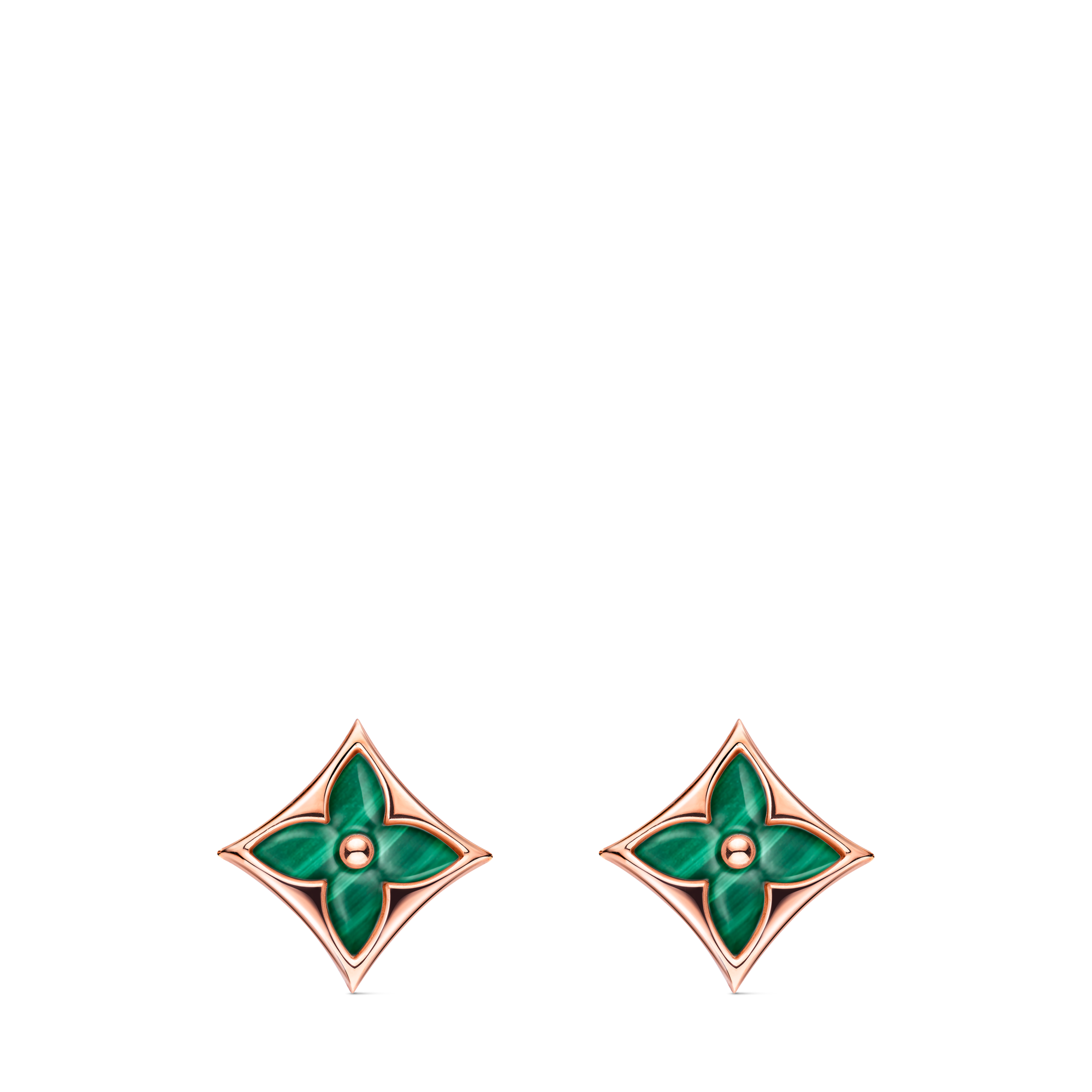Orecchino a bottone Color Blossom Bb Sun, oro rosa e malachite - Pezzo singolo  Gioielli Categorie Tutta la Gioielleria | LOUIS VUITTON (Zoom prodotto)