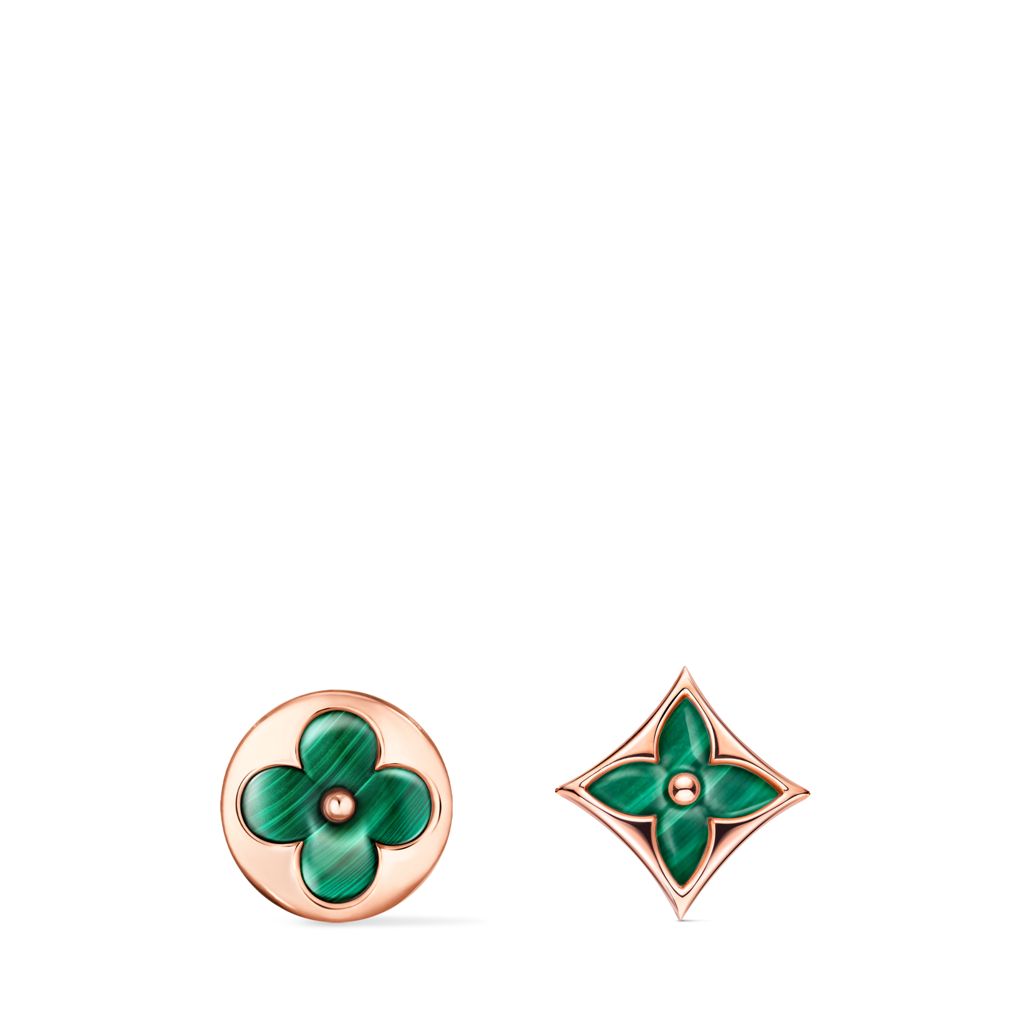 Orecchino a bottone Color Blossom BB Sun, oro rosa e malachite - pezzo singolo  Gioielli Categorie Tutta la Gioielleria | LOUIS VUITTON (Zoom prodotto)