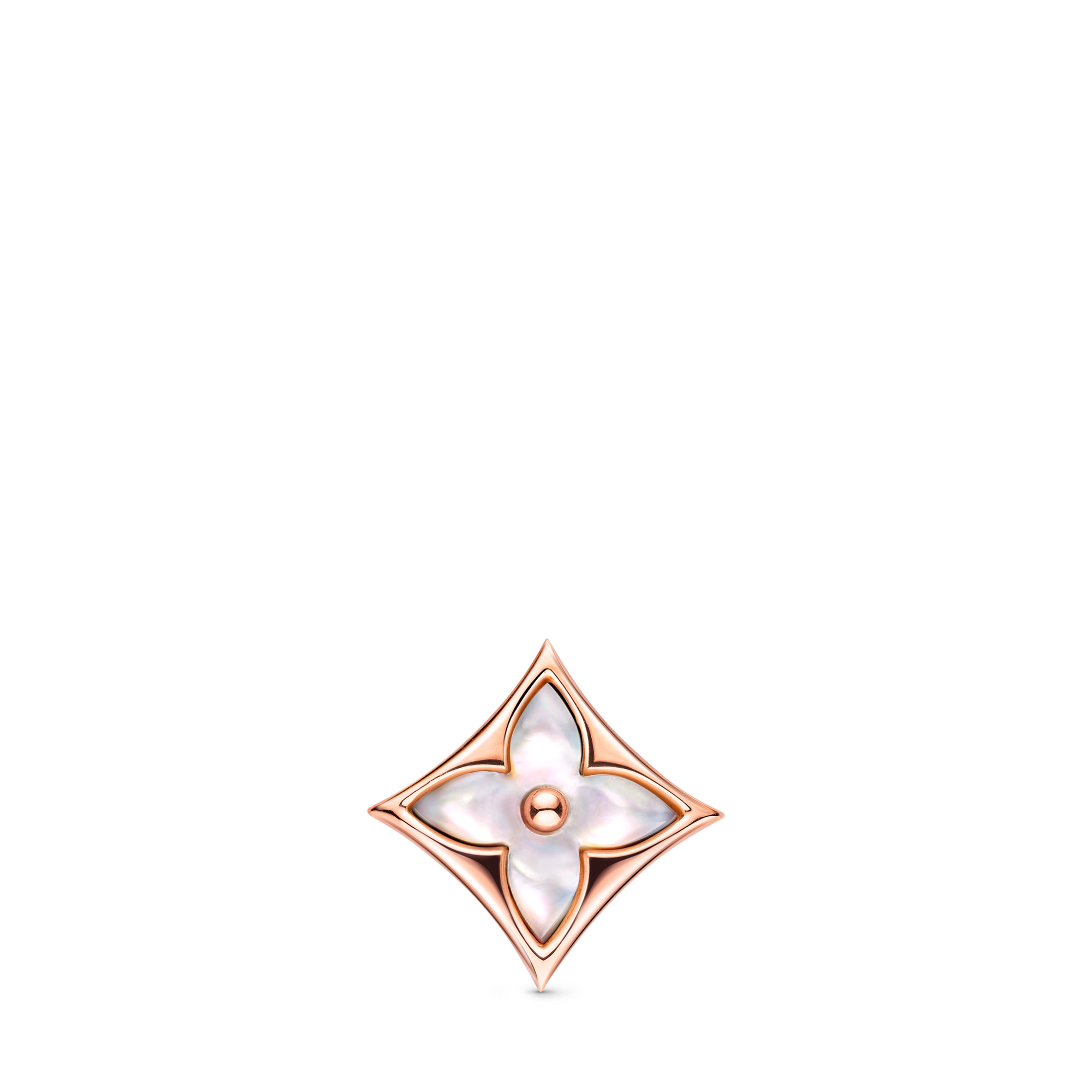 Orecchino a bottone Color Blossom Star, oro rosa e madreperla bianca - Pezzo singolo  Gioielli Categorie Orecchini | LOUIS VUITTON (Zoom prodotto)