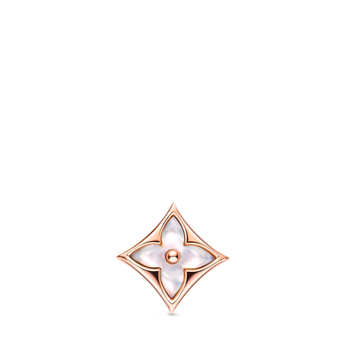 Orecchino a bottone Color Blossom Star, oro rosa e madreperla bianca - Pezzo singolo Gioielli Categorie Orecchini | LOUIS VUITTON (Zoom prodotto)