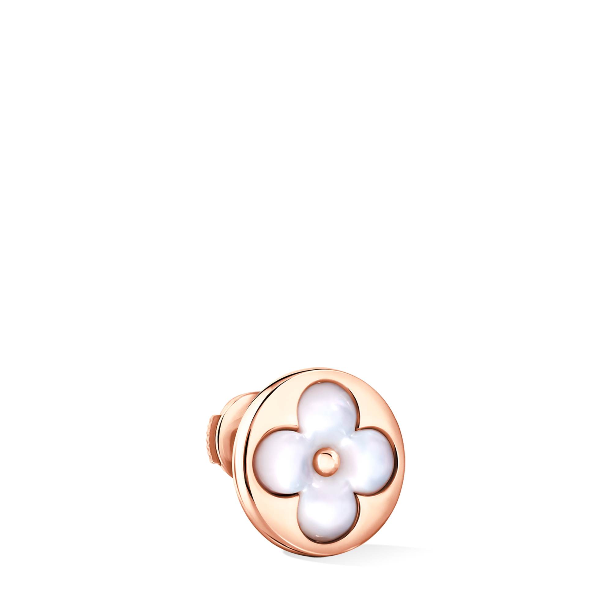Orecchino a bottone Color Blossom Sun, Oro Rosa e Madreperla Bianca - Pezzo singolo  Gioielli Categorie Tutta la Gioielleria | LOUIS VUITTON (Zoom prodotto)