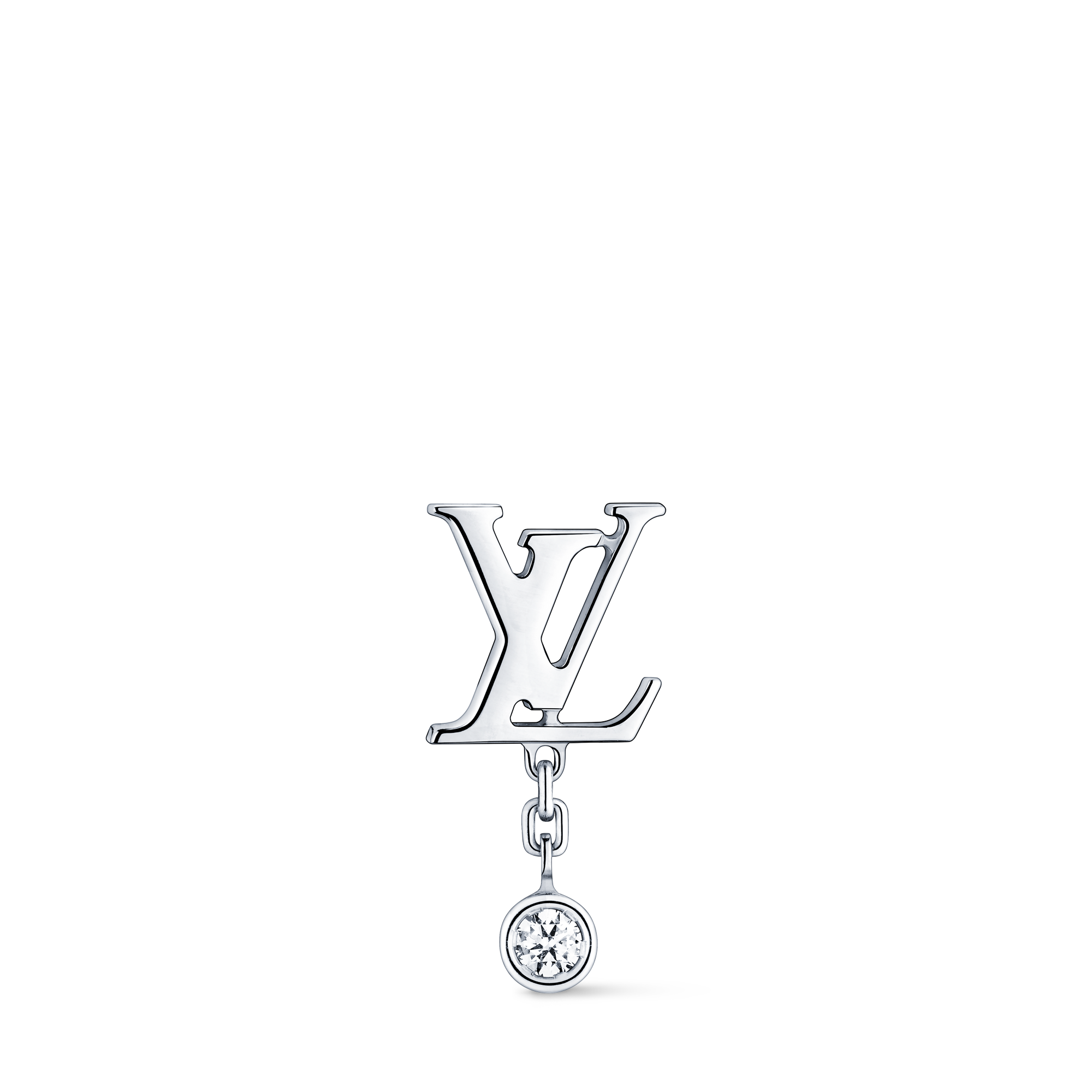 Orecchino a bottone Idylle Blossom LV, oro bianco e diamante - Pezzo singolo  Gioielli Categorie Tutta la Gioielleria | LOUIS VUITTON (Zoom prodotto)