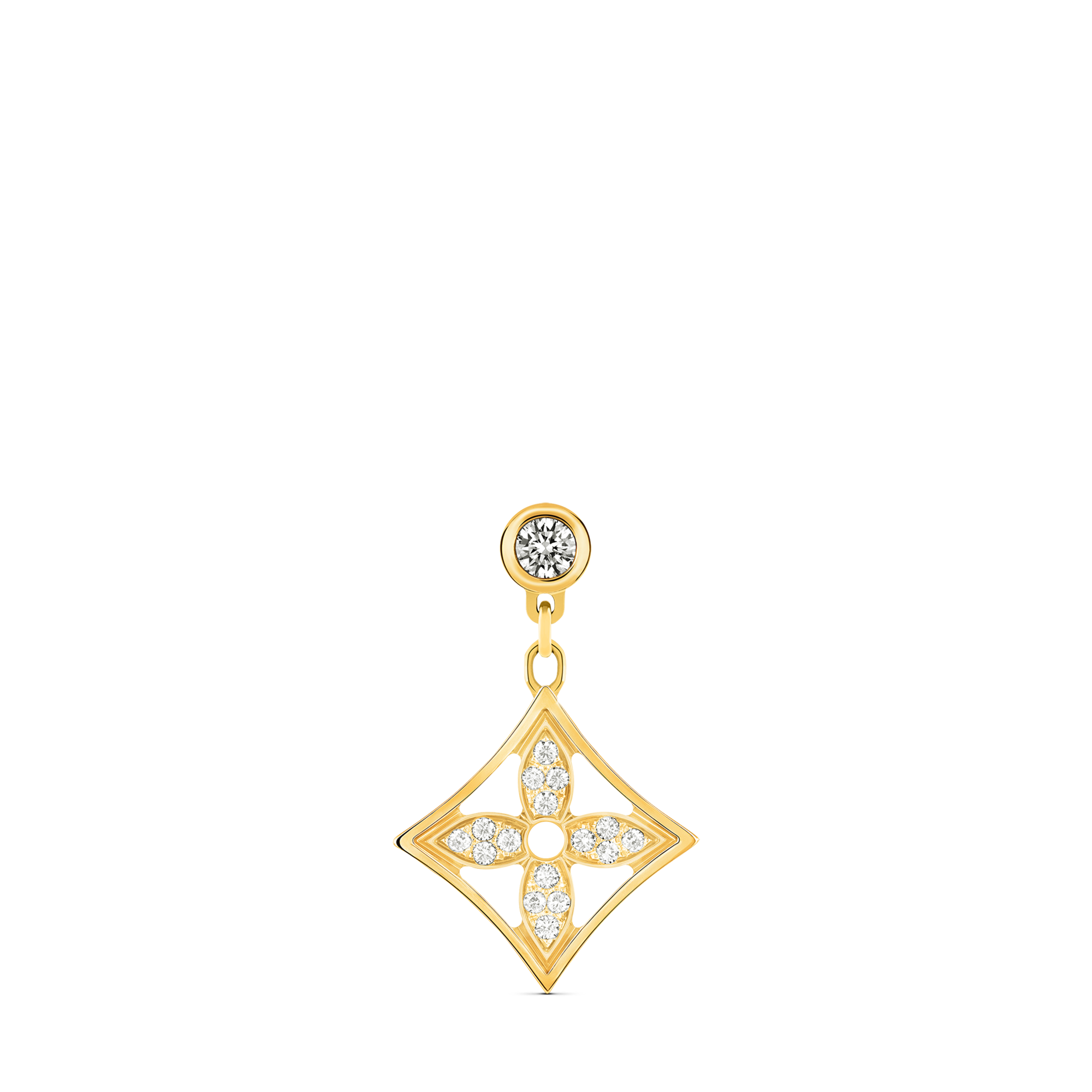 Orecchino a bottone Idylle Blossom, oro giallo e diamanti - pezzo singolo  Gioielli Categorie Orecchini | LOUIS VUITTON (Zoom prodotto)