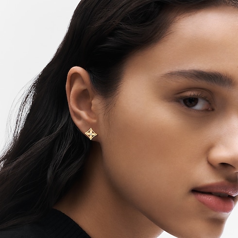 Orecchino a bottone reversibile Idylle Blossom, oro giallo e bianco con diamante - pezzo singolo Gioielli Categorie Orecchini | LOUIS VUITTON (Zoom prodotto)