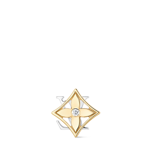 Orecchino a bottone reversibile Idylle Blossom, oro giallo e bianco con diamante - pezzo singolo Gioielli Categorie Orecchini | LOUIS VUITTON (Zoom prodotto)