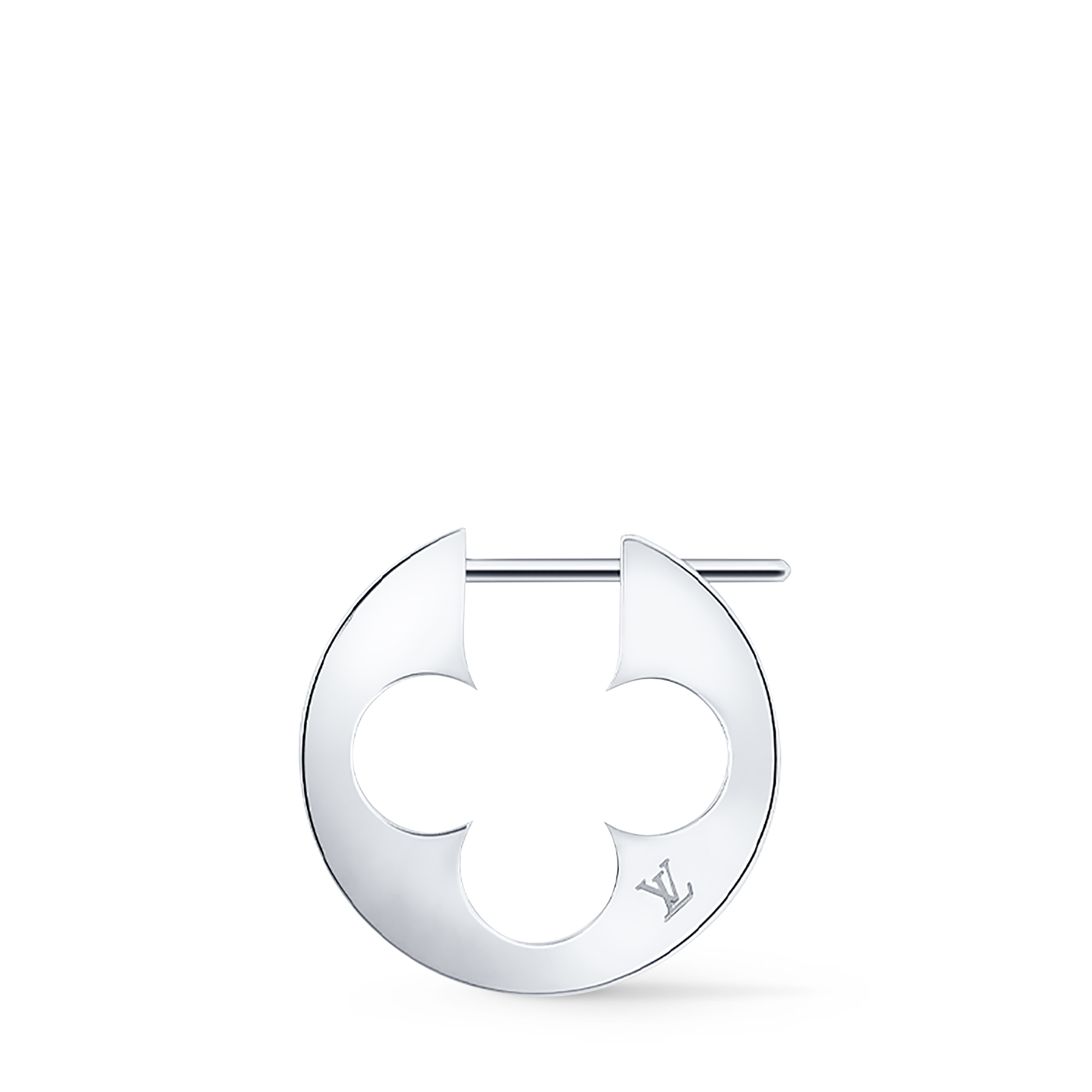 Orecchino a cerchio Empreinte, oro bianco e diamanti - pezzo singolo  Gioielli Categorie Orecchini | LOUIS VUITTON (Zoom prodotto)