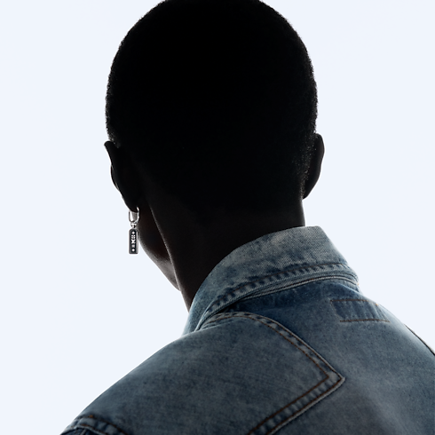 Orecchino a cerchio Les Gastons Vuitton Tag, oro bianco Gioielli Collezioni Les Gastons Vuitton | LOUIS VUITTON (Zoom prodotto)