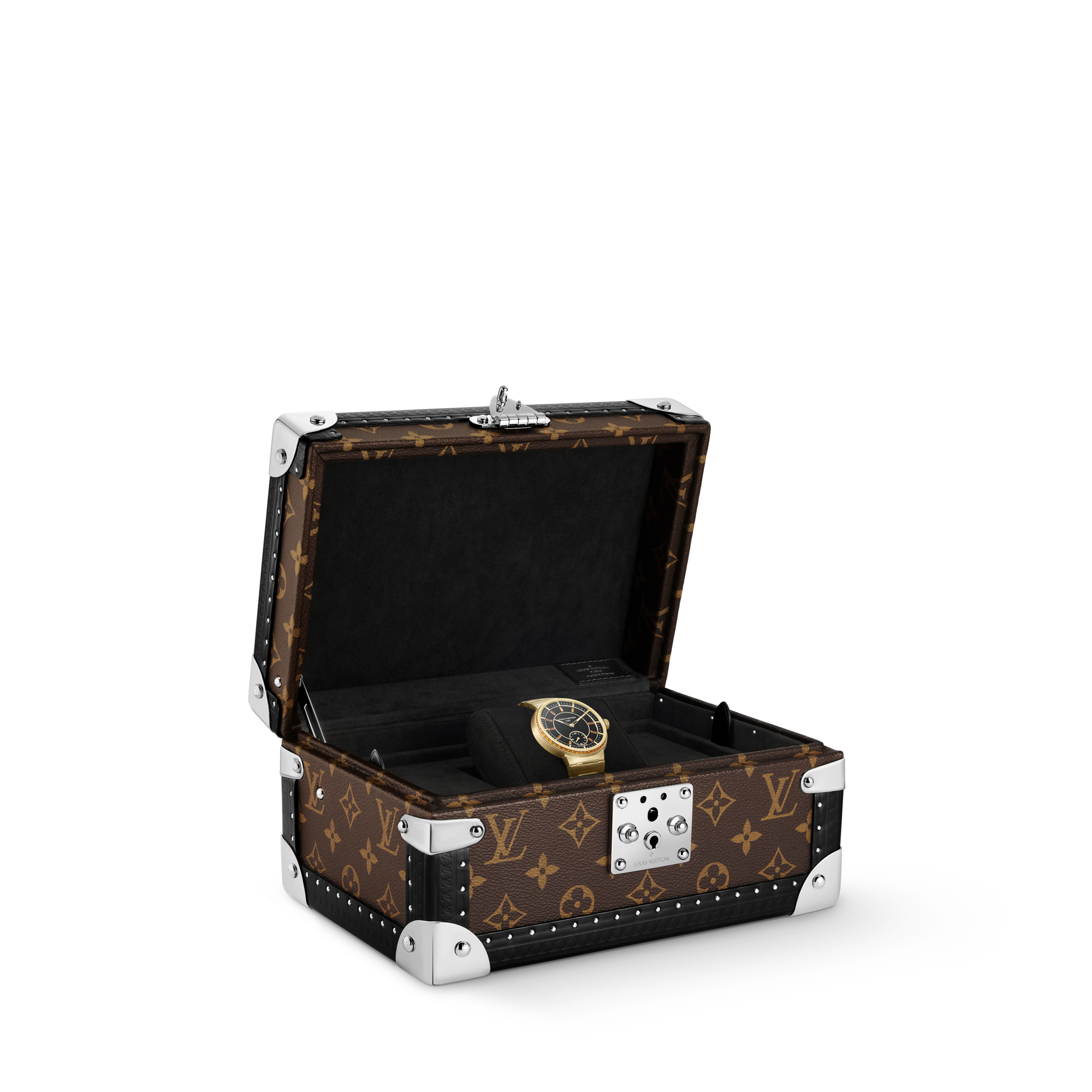 Orologio automatico Tambour, 40 mm, oro giallo, onice e zaffiri  Orologi Tutti gli orologi } | LOUIS VUITTON (Zoom prodotto)