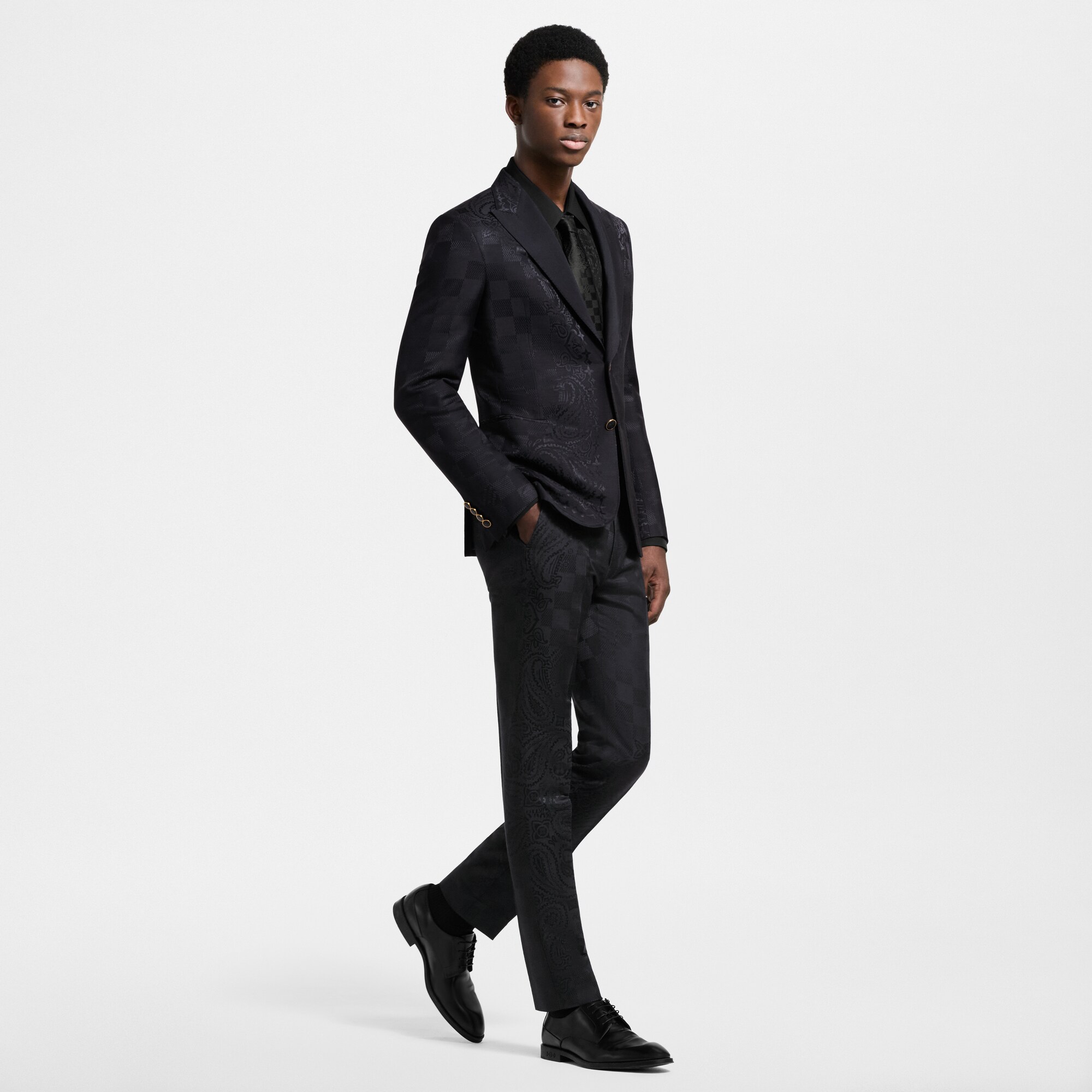 Pantaloni a sigaretta da sera in satin  Uomo Abbigliamento Pantaloni | LOUIS VUITTON (Zoom prodotto)