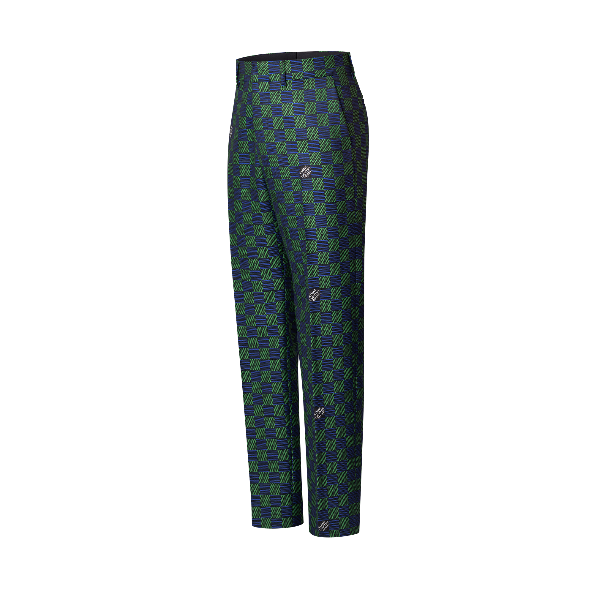 Pantaloni a sigaretta in lana con motivo Damier in trama jacquard  Uomo Abbigliamento Pantaloni | LOUIS VUITTON (Zoom prodotto)