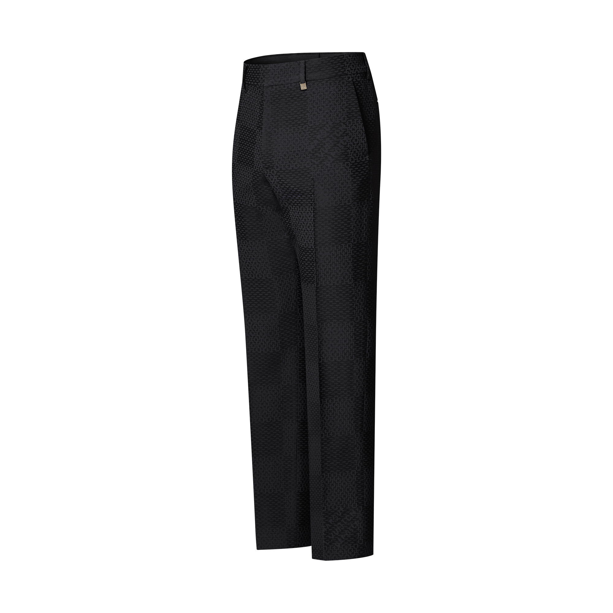Pantaloni a sigaretta in misto lana e seta con motivo Damier in trama jacquard  Uomo Abbigliamento Pantaloni | LOUIS VUITTON (Zoom prodotto)