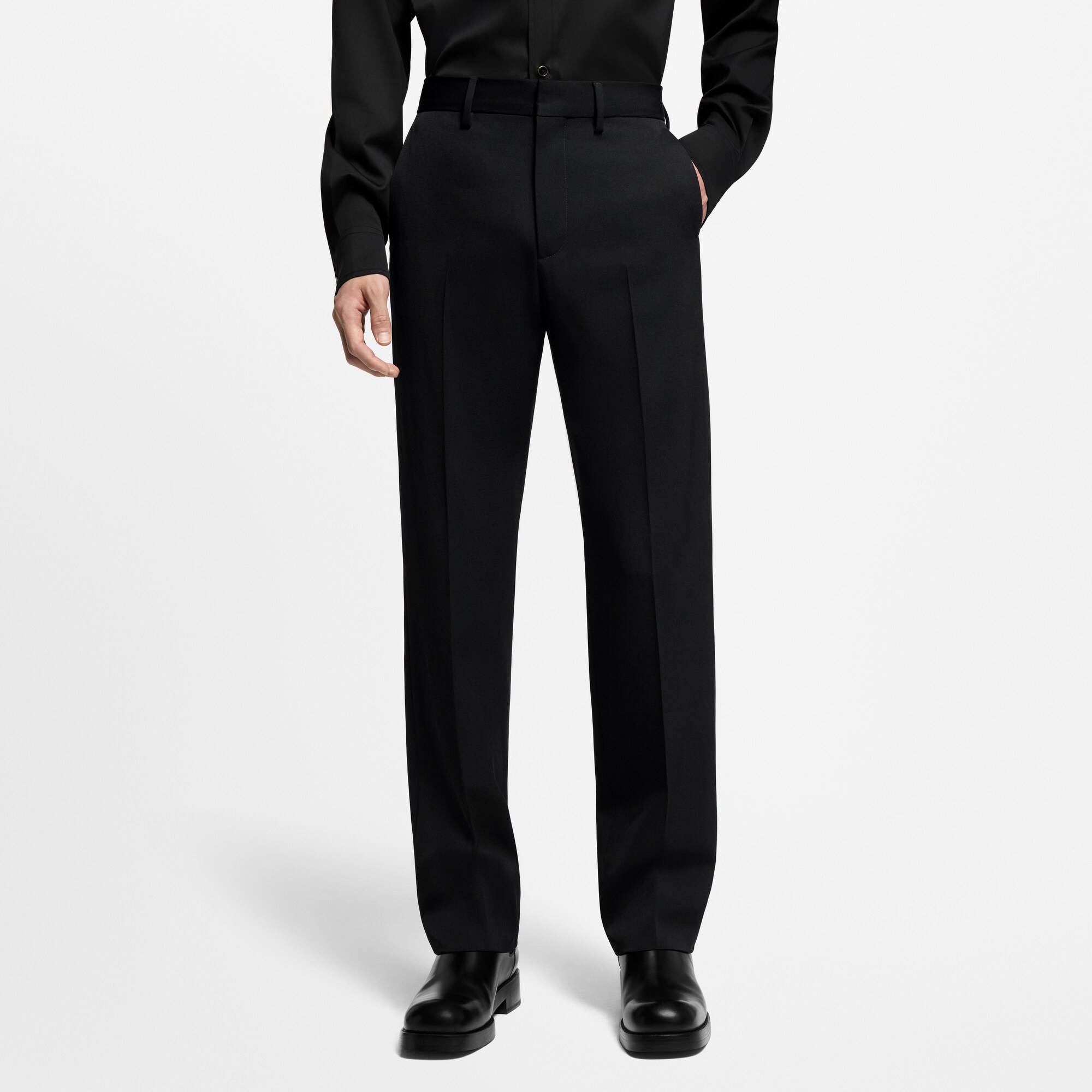 Pantaloni a sigaretta sartoriali in lana  Uomo Abbigliamento Pantaloni | LOUIS VUITTON (Zoom prodotto)