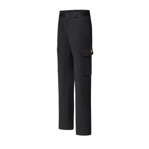 Pantaloni cargo con firma side view