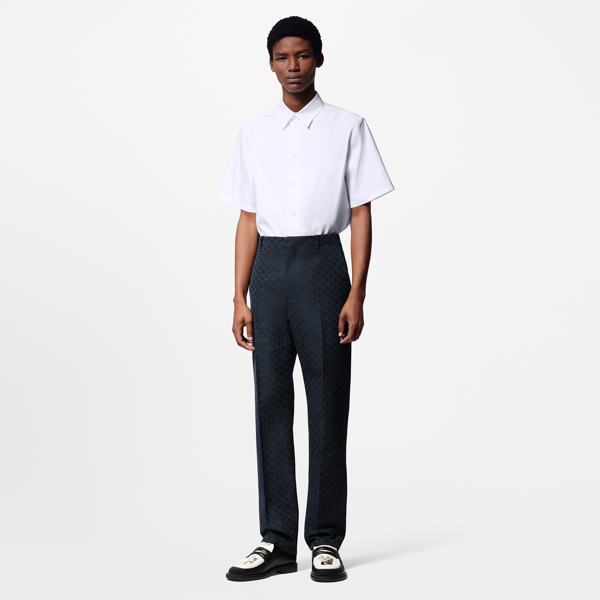 Pantaloni classici in misto seta e cotone  Uomo Abbigliamento Pantaloni | LOUIS VUITTON (Zoom prodotto)
