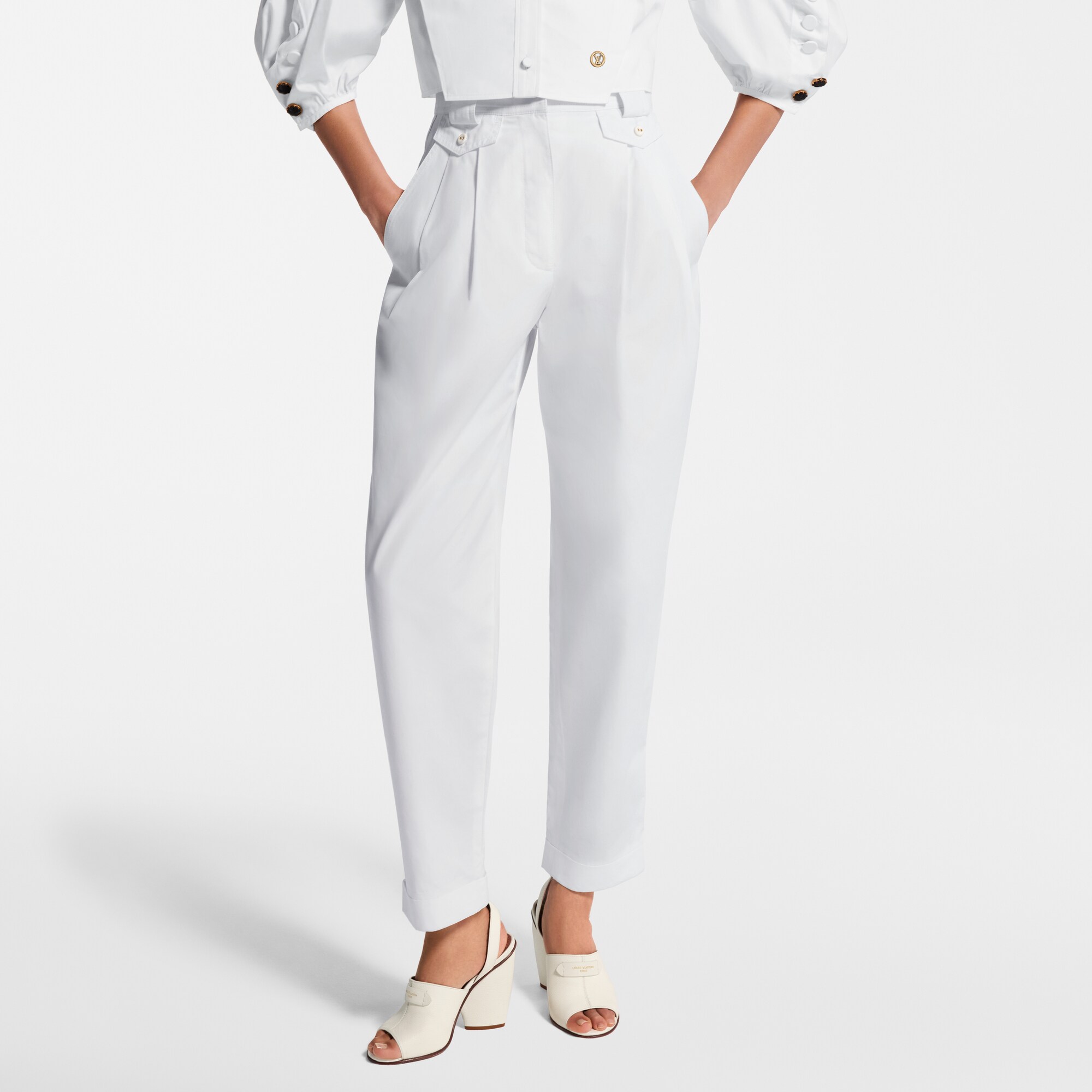 Pantaloni con gamba ampia e pince  Donna Abbigliamento Pantaloni | LOUIS VUITTON (Zoom prodotto)