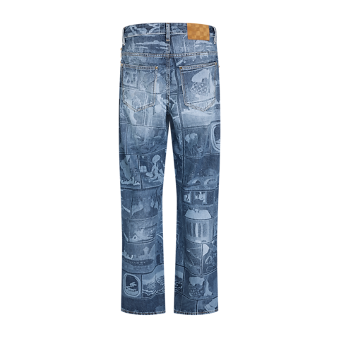 Pantaloni da skate con stampa al laser back view
