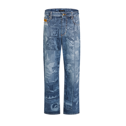 Pantaloni da skate con stampa al laser front view