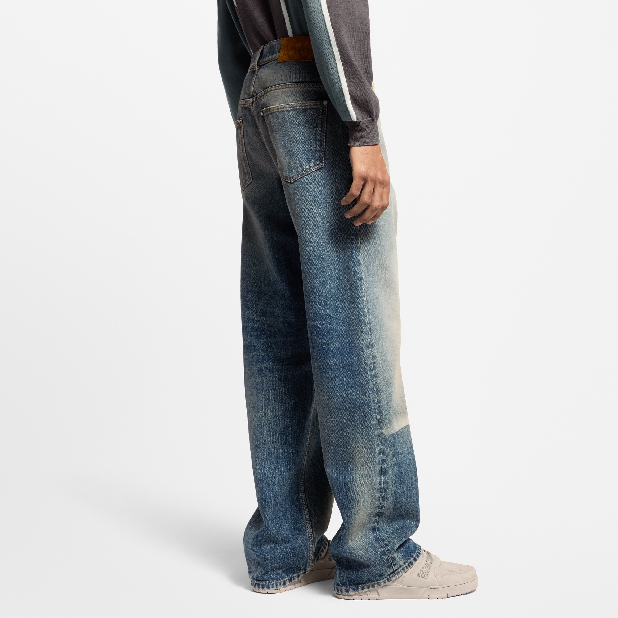 Pantaloni da skate in denim con effetto sbiadito  Uomo Abbigliamento Collezione Denim | LOUIS VUITTON (Zoom prodotto)