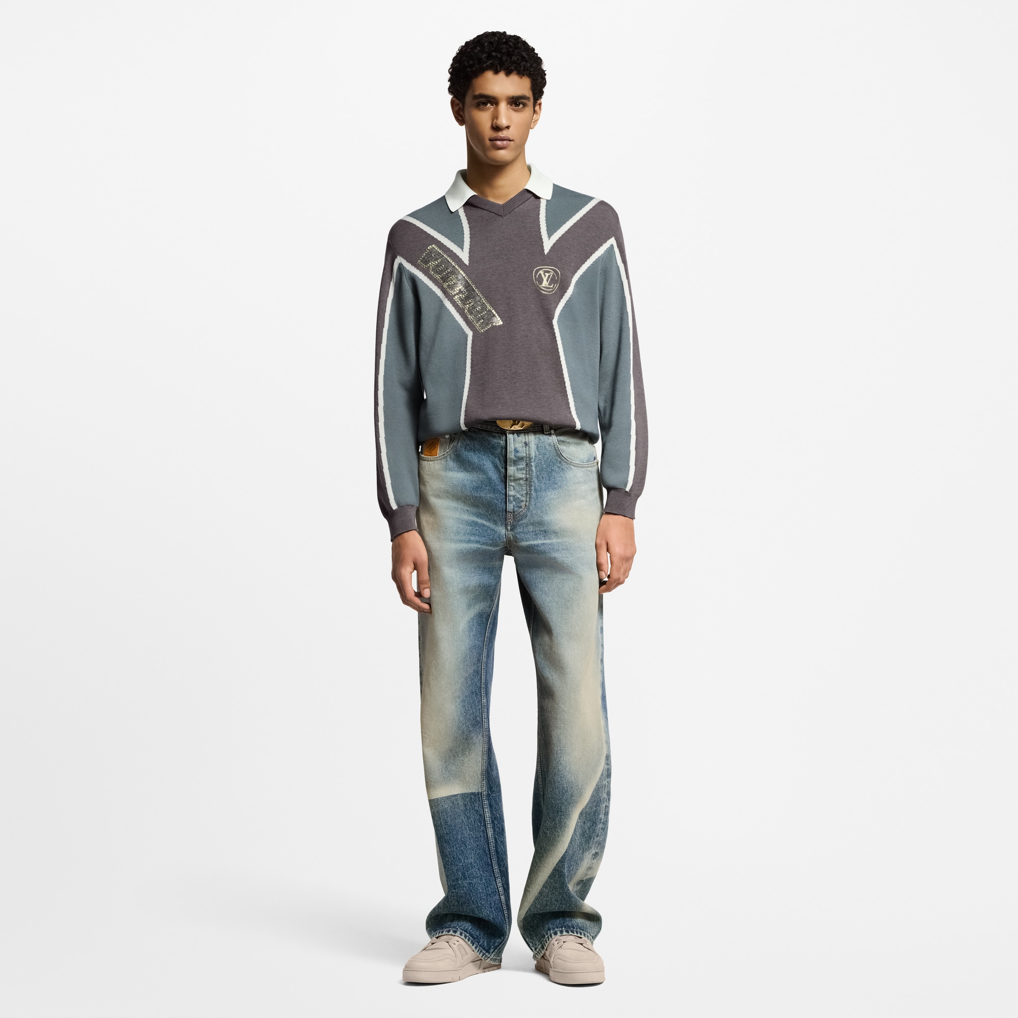 Pantaloni da skate in denim con effetto sbiadito  Uomo Abbigliamento Collezione Denim | LOUIS VUITTON (Zoom prodotto)