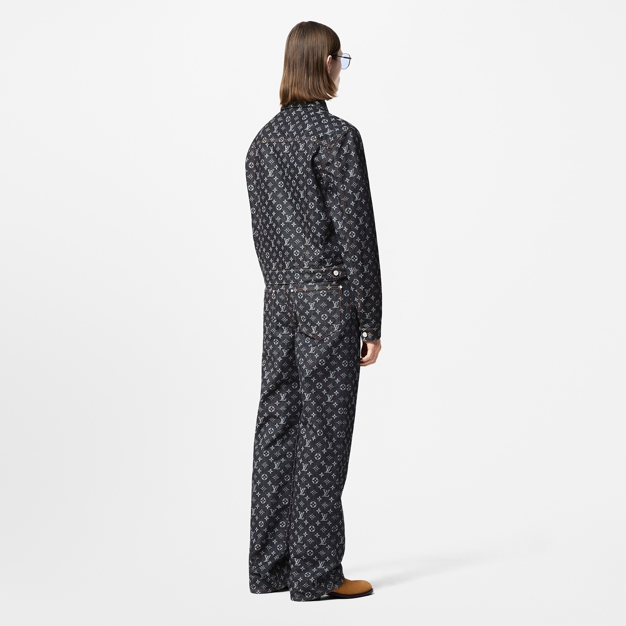 Pantaloni da skate in denim con motivo Monogram in trama jacquard  Uomo Abbigliamento Collezione Denim | LOUIS VUITTON (Zoom prodotto)