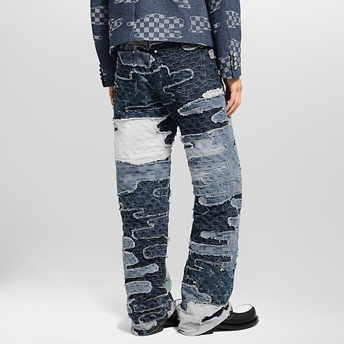 Pantaloni da skate in denim in stile patchwork Uomo Abbigliamento Collezione Denim | LOUIS VUITTON (Zoom prodotto)