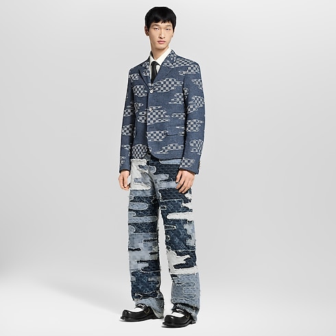 Pantaloni da skate in denim in stile patchwork Uomo Abbigliamento Collezione Denim | LOUIS VUITTON (Zoom prodotto)