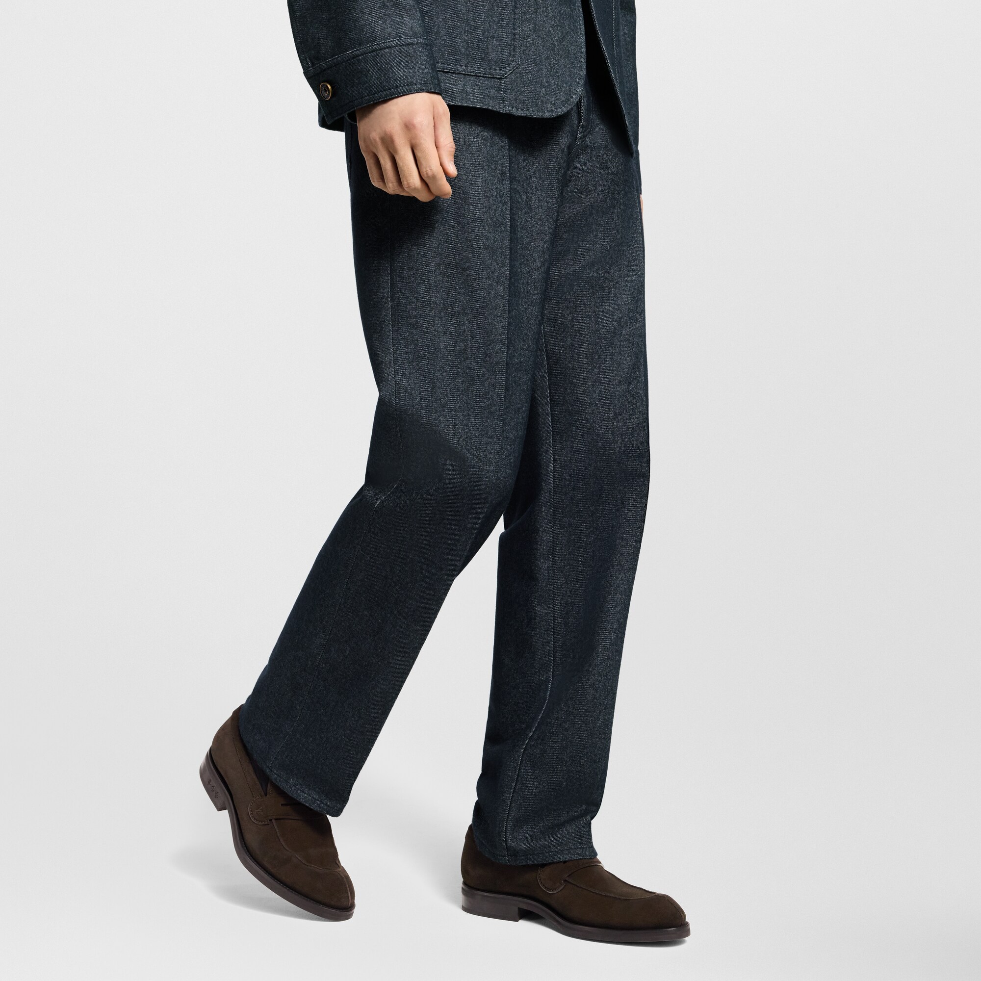 Pantaloni formali in denim misto cachemire  Uomo Abbigliamento Collezione Denim | LOUIS VUITTON (Zoom prodotto)