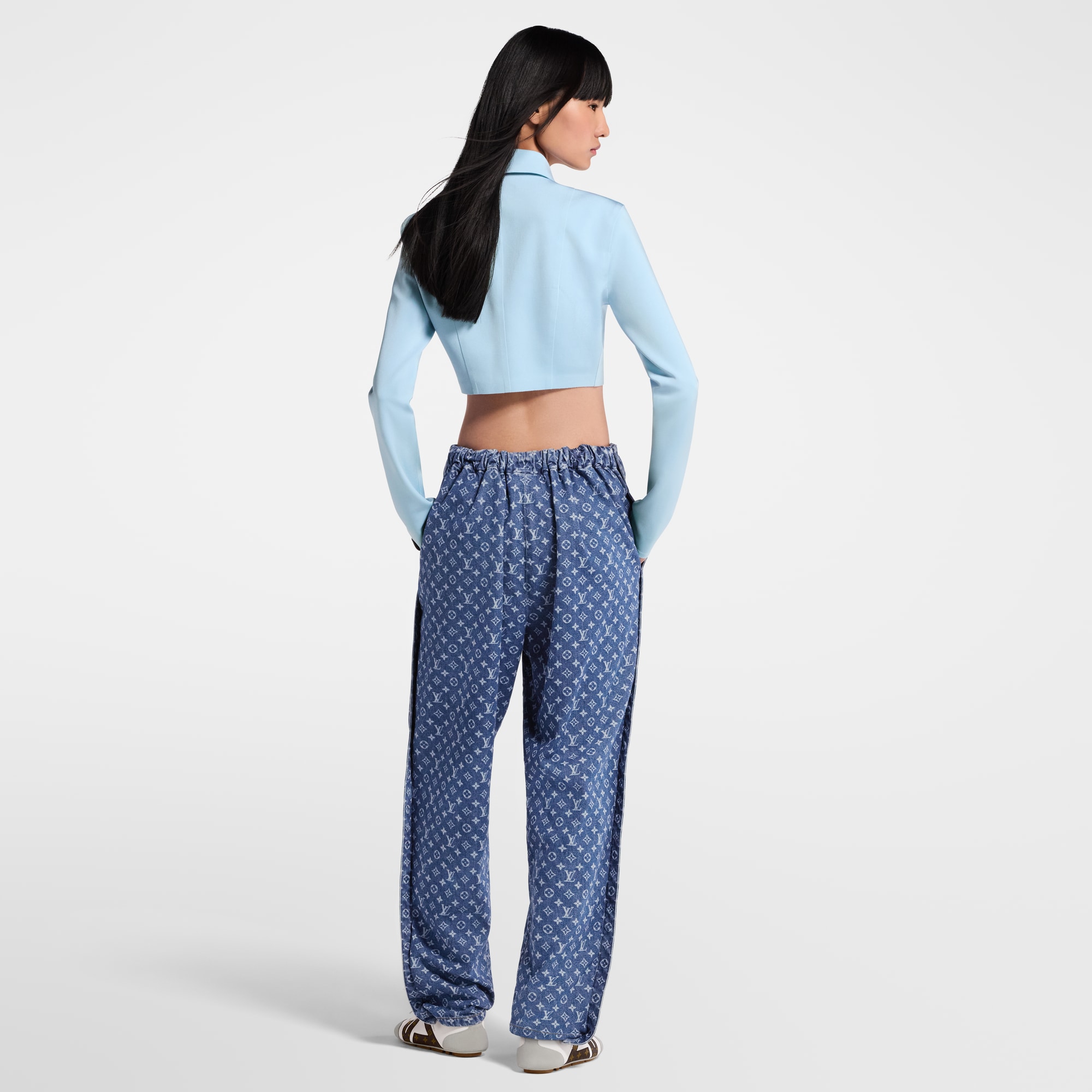 Pantaloni in denim con motivo Monogram  Donna Abbigliamento Pantaloni | LOUIS VUITTON (Zoom prodotto)