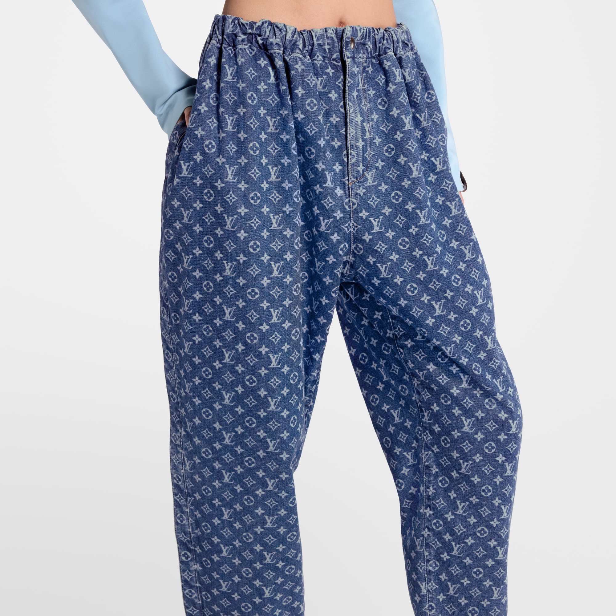Pantaloni in denim con motivo Monogram  Donna Abbigliamento Pantaloni | LOUIS VUITTON (Zoom prodotto)