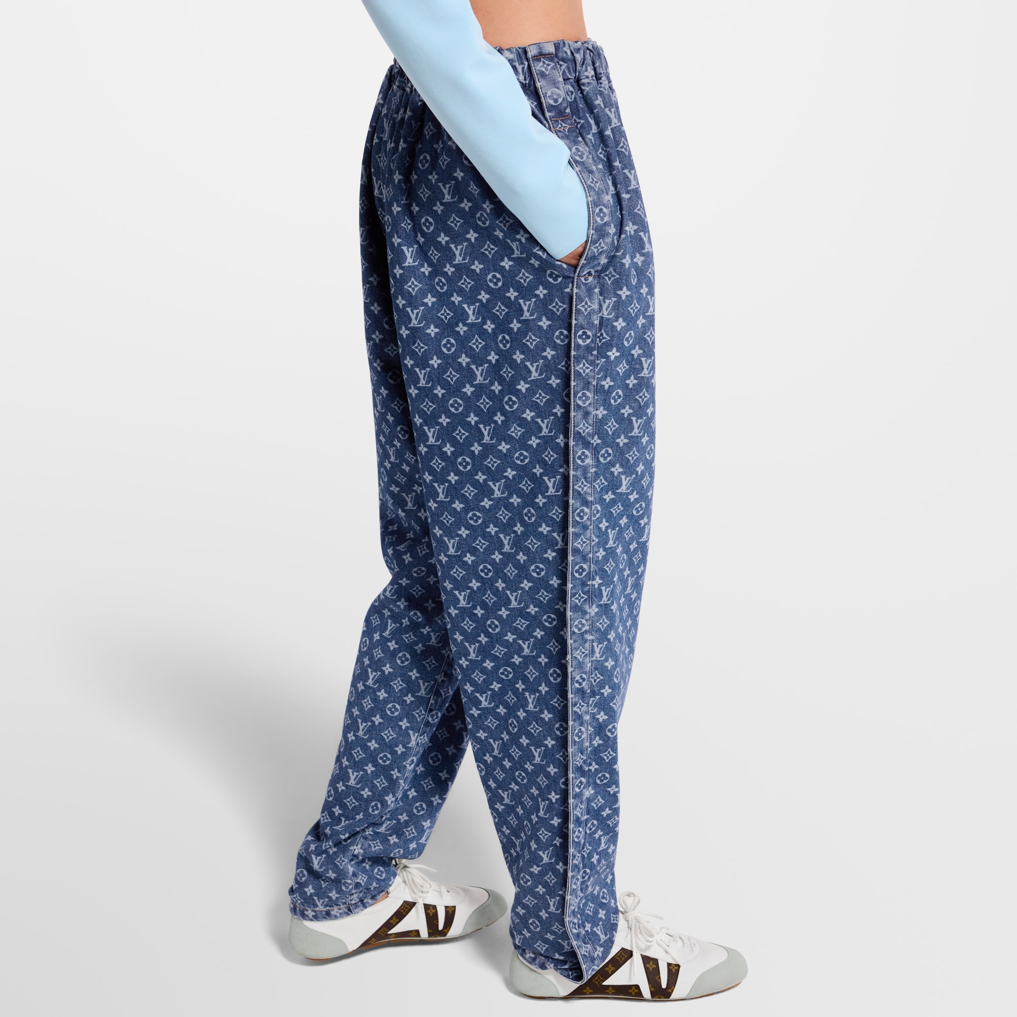 Pantaloni in denim con motivo Monogram  Donna Abbigliamento Pantaloni | LOUIS VUITTON (Zoom prodotto)