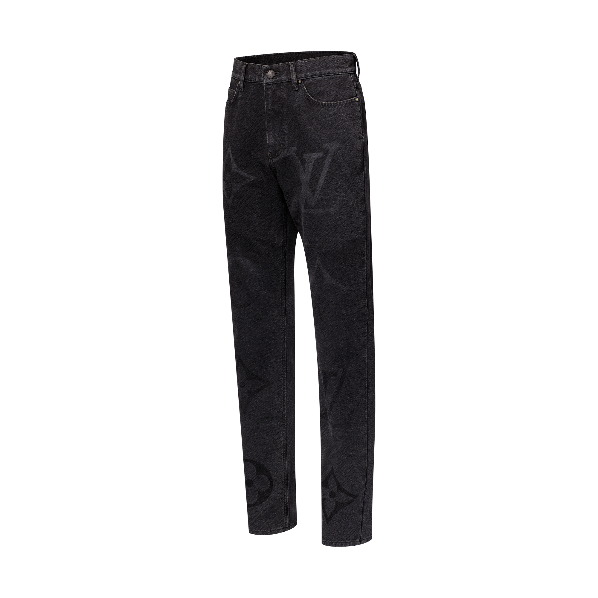 Pantaloni in denim con motivo Monogram  Uomo Abbigliamento Collezione Denim | LOUIS VUITTON (Zoom prodotto)