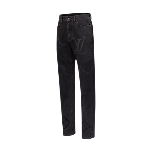 Pantaloni in denim con motivo Monogram Uomo Abbigliamento Collezione Denim | LOUIS VUITTON (Zoom prodotto)