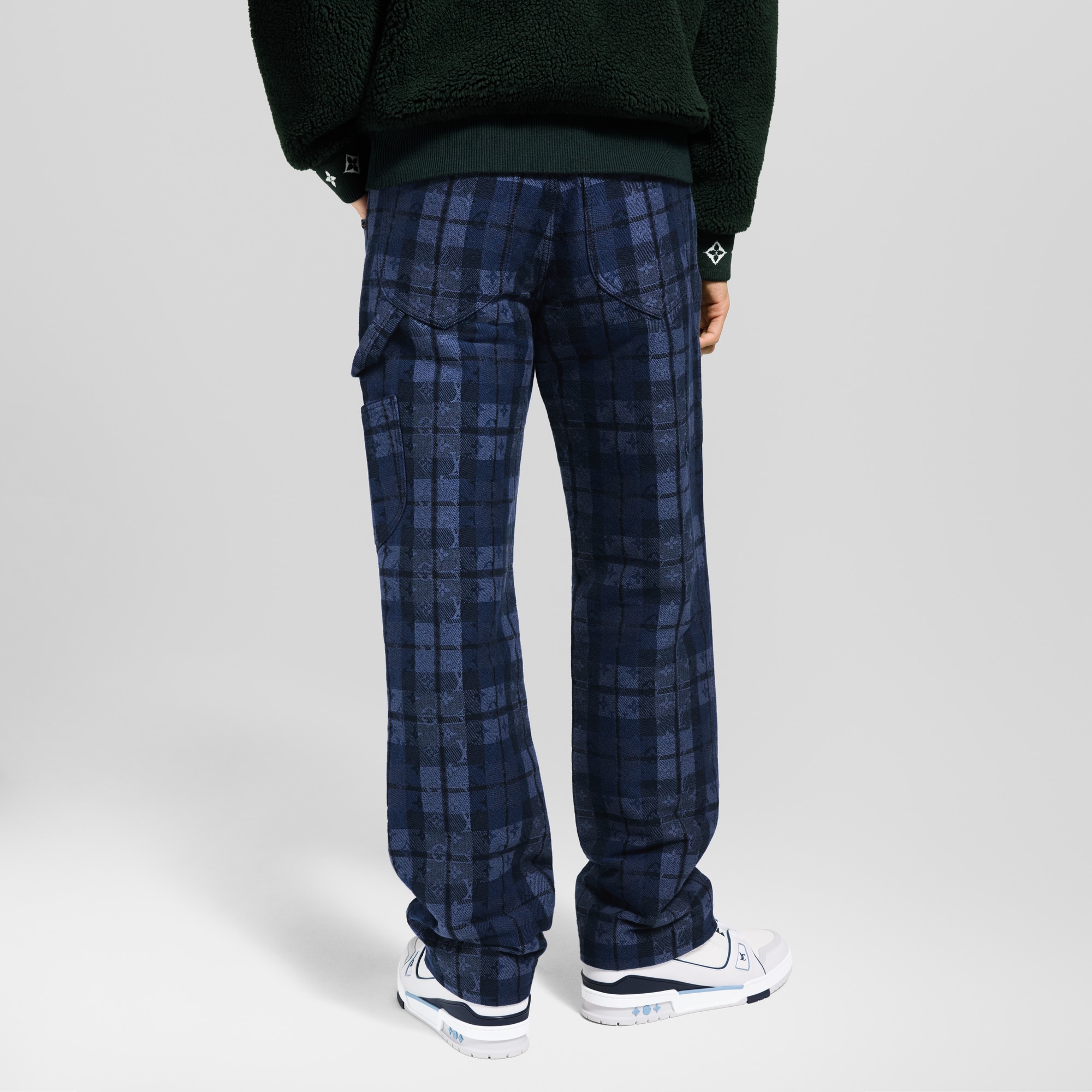 Pantaloni in denim con motivo Monogram Tartan  Uomo Abbigliamento Collezione Denim | LOUIS VUITTON (Zoom prodotto)