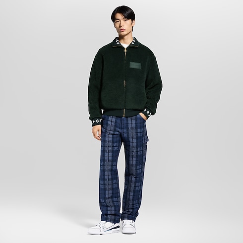 Pantaloni in denim con motivo Monogram Tartan Uomo Abbigliamento Collezione Denim | LOUIS VUITTON (Zoom prodotto)