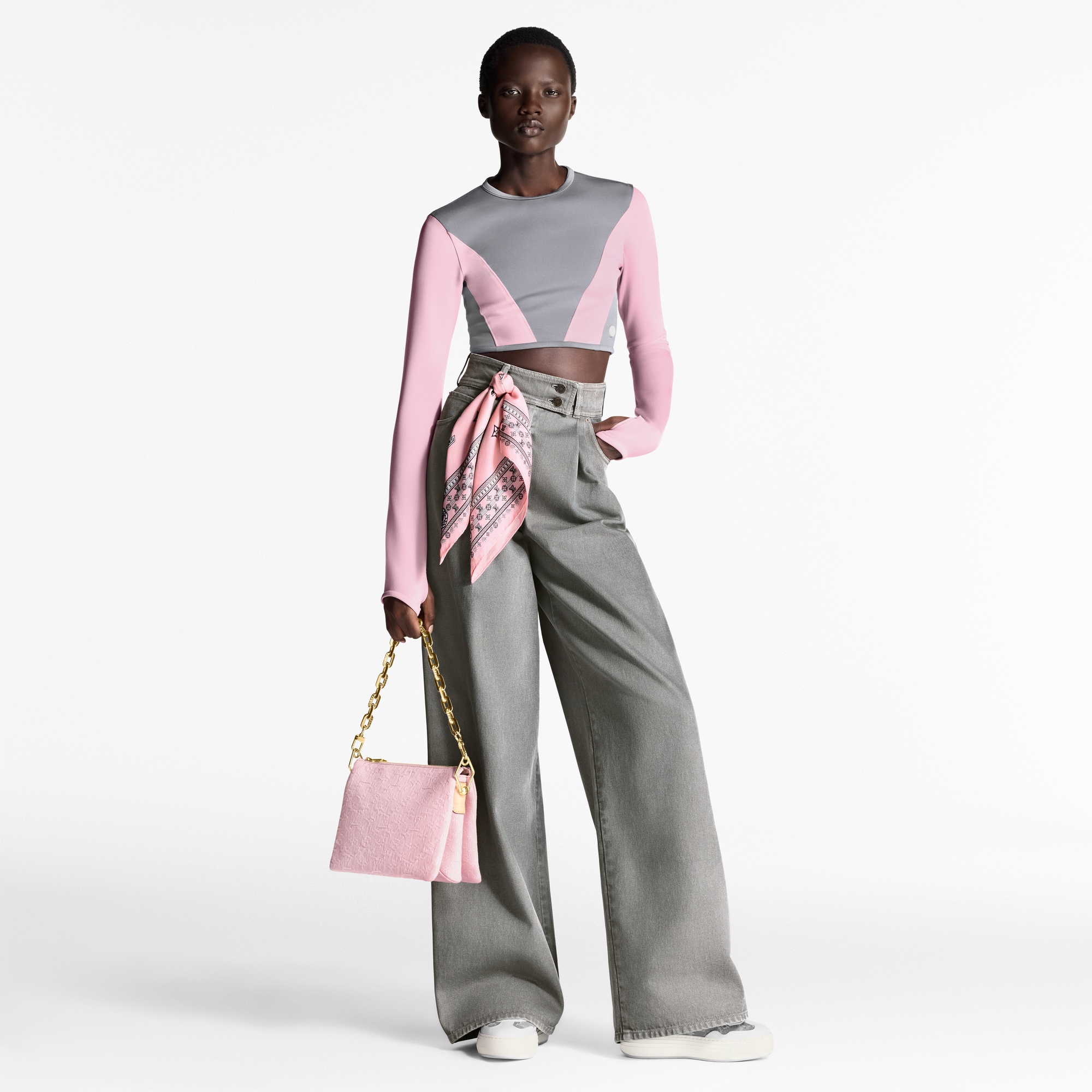 Pantaloni in denim con pieghe  Donna Abbigliamento Pantaloni | LOUIS VUITTON (Zoom prodotto)