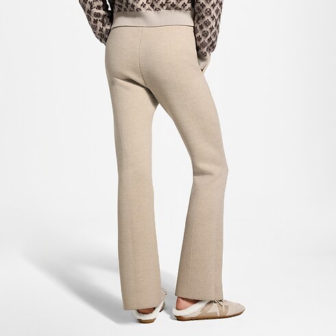 Pantaloni in maglia con dettagli di motivo Monogram e orlo aperto Donna Novità Donna } | LOUIS VUITTON (Zoom prodotto)