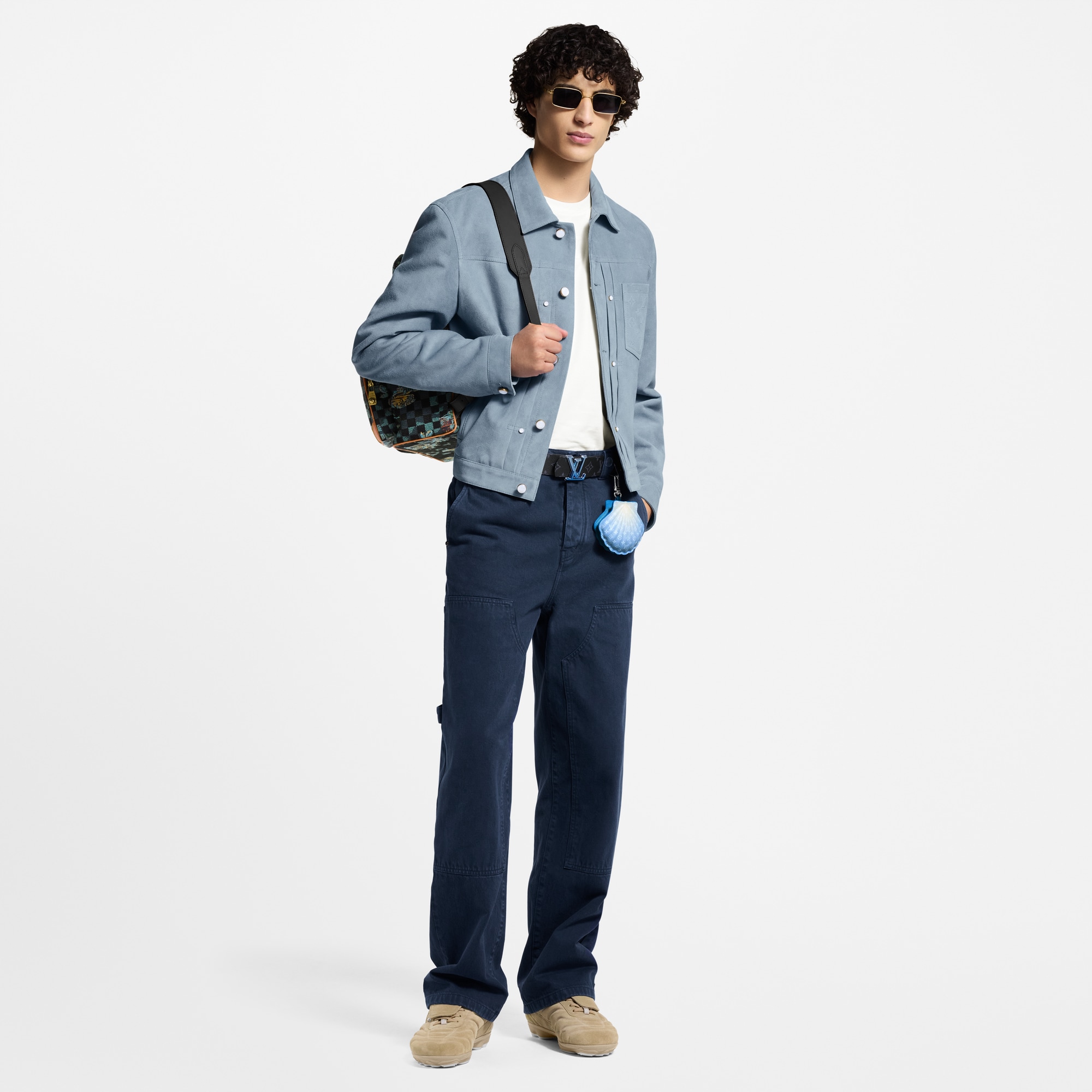 Pantaloni in stile workwear in denim tinto in capo  Uomo Abbigliamento Collezione Denim | LOUIS VUITTON (Zoom prodotto)