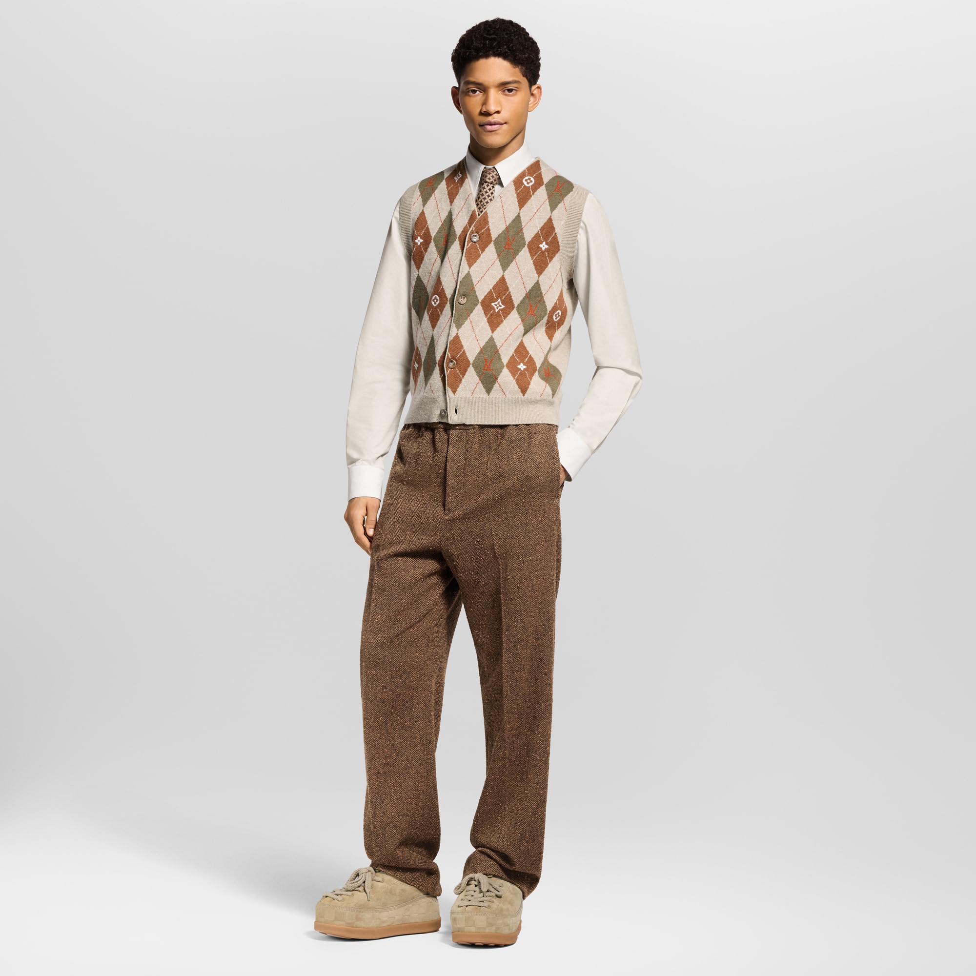 Pantaloni in tweed con coulisse  Uomo Abbigliamento Pantaloni | LOUIS VUITTON (Zoom prodotto)